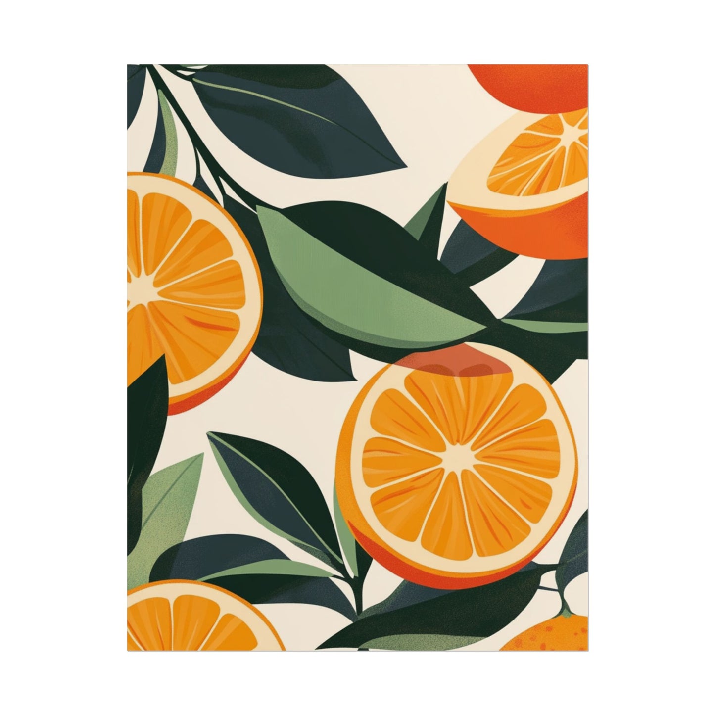 Citrus Fresh - Abstract Orange Art Print