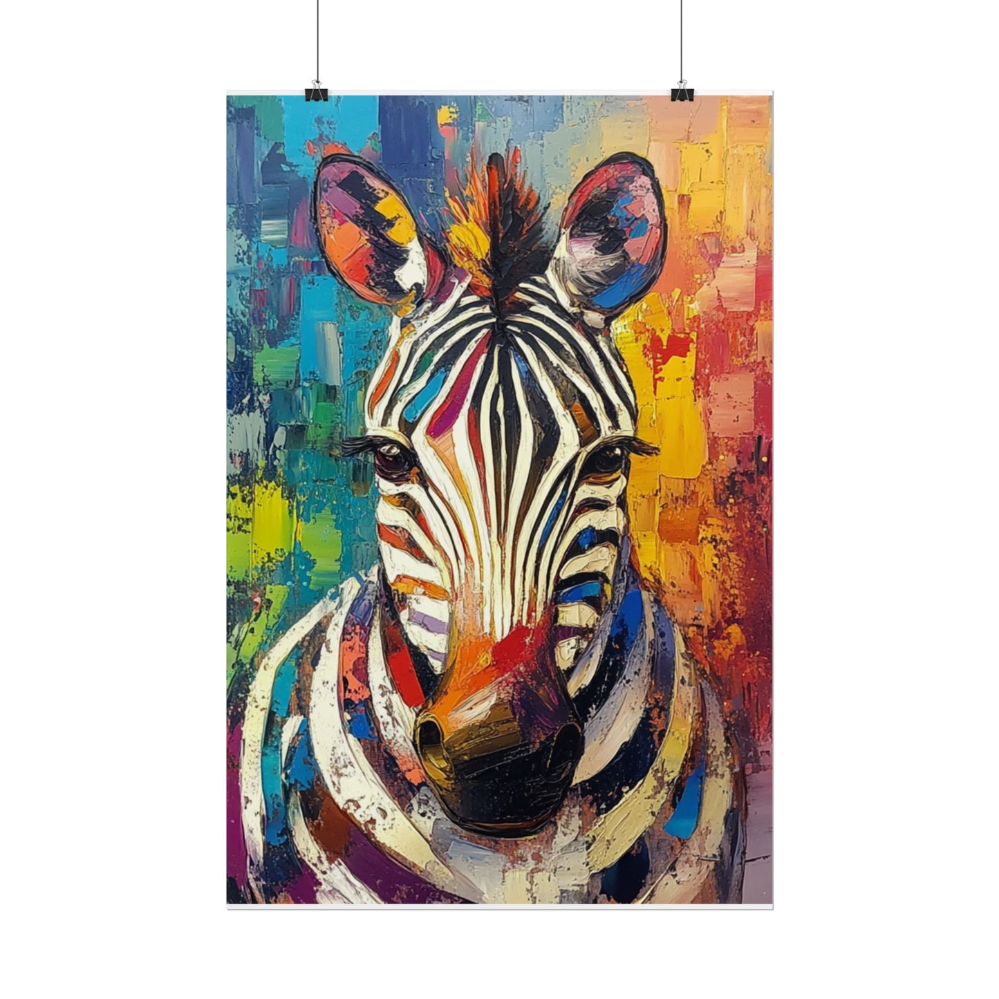 Colourful Zebra - Abstract Wildlife Art Print