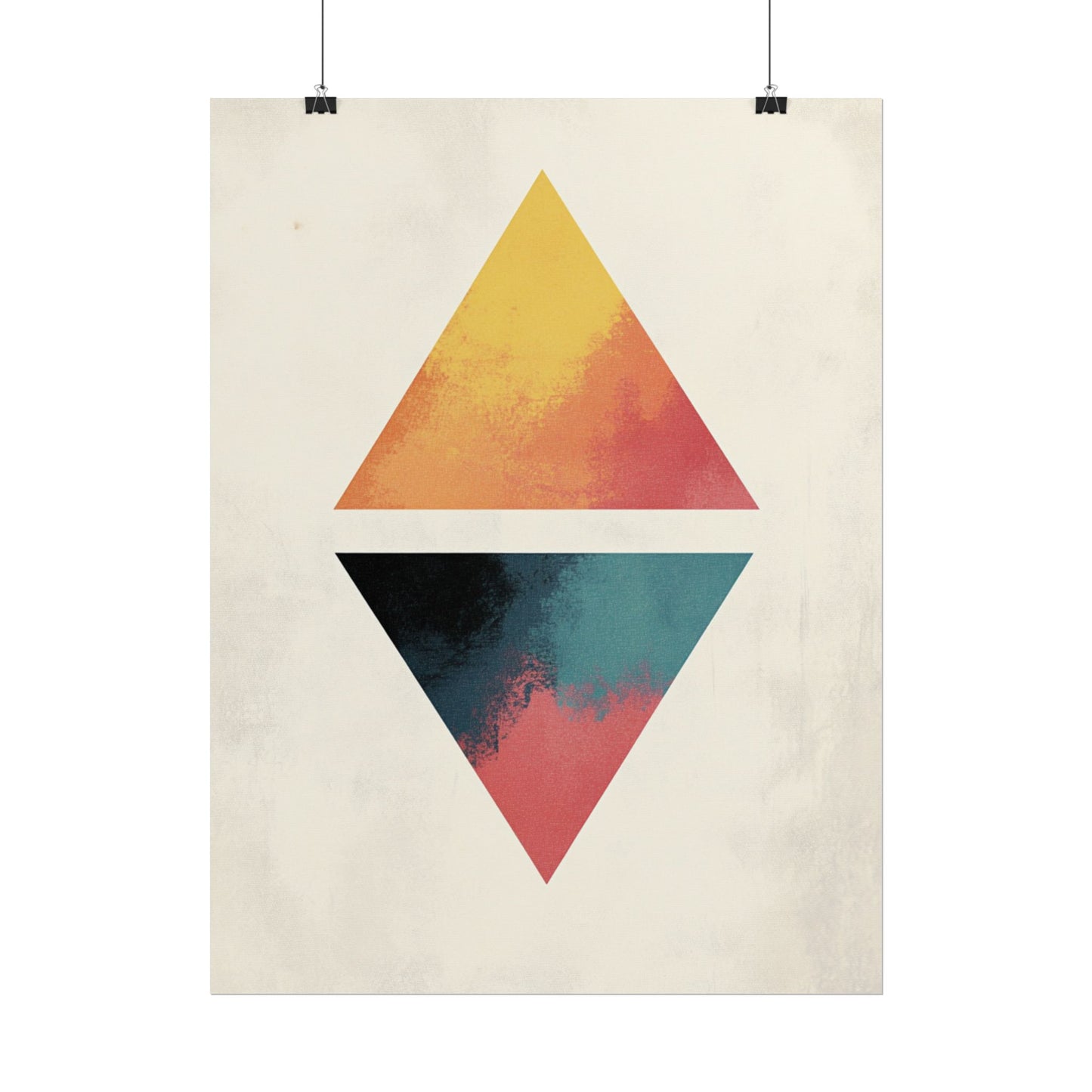 Dual Peaks - Geometric Abstract Art Print