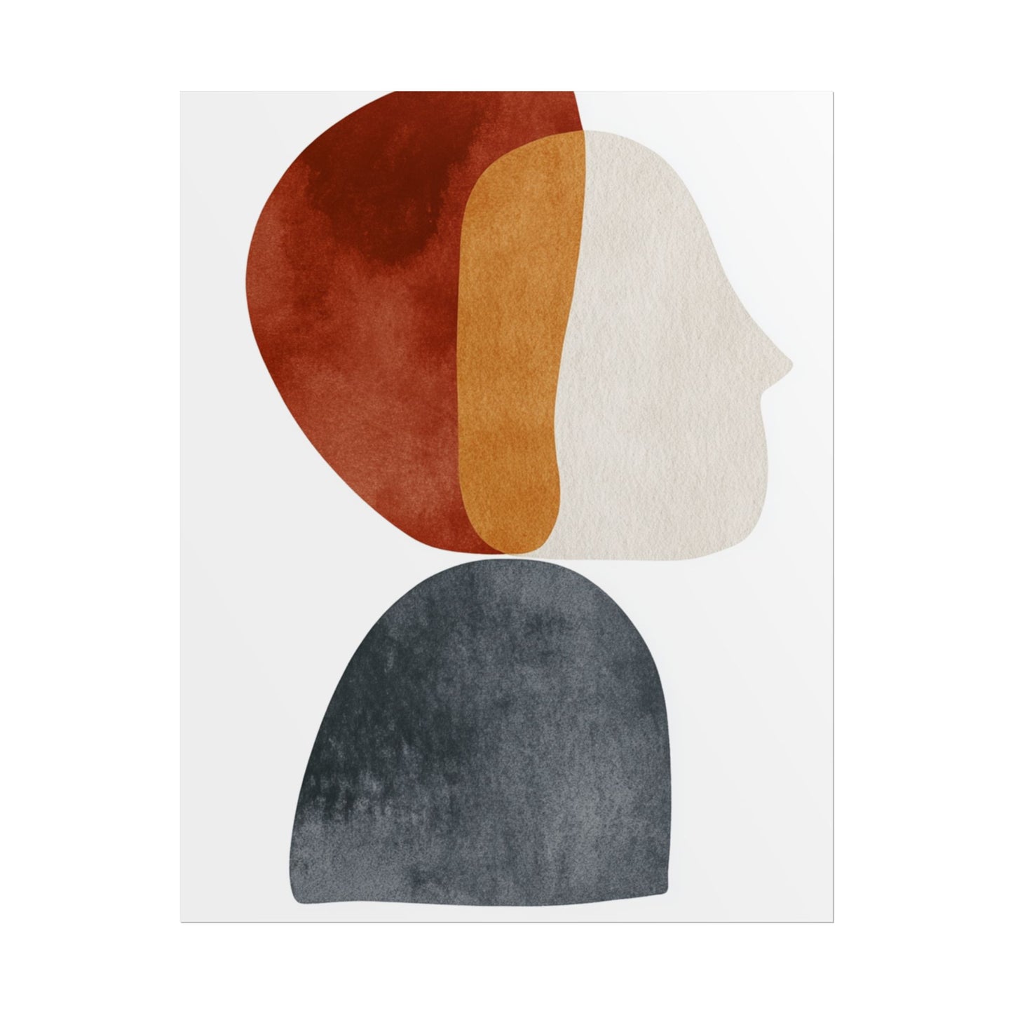 Layers of Thought - Abstract Profile Art Print