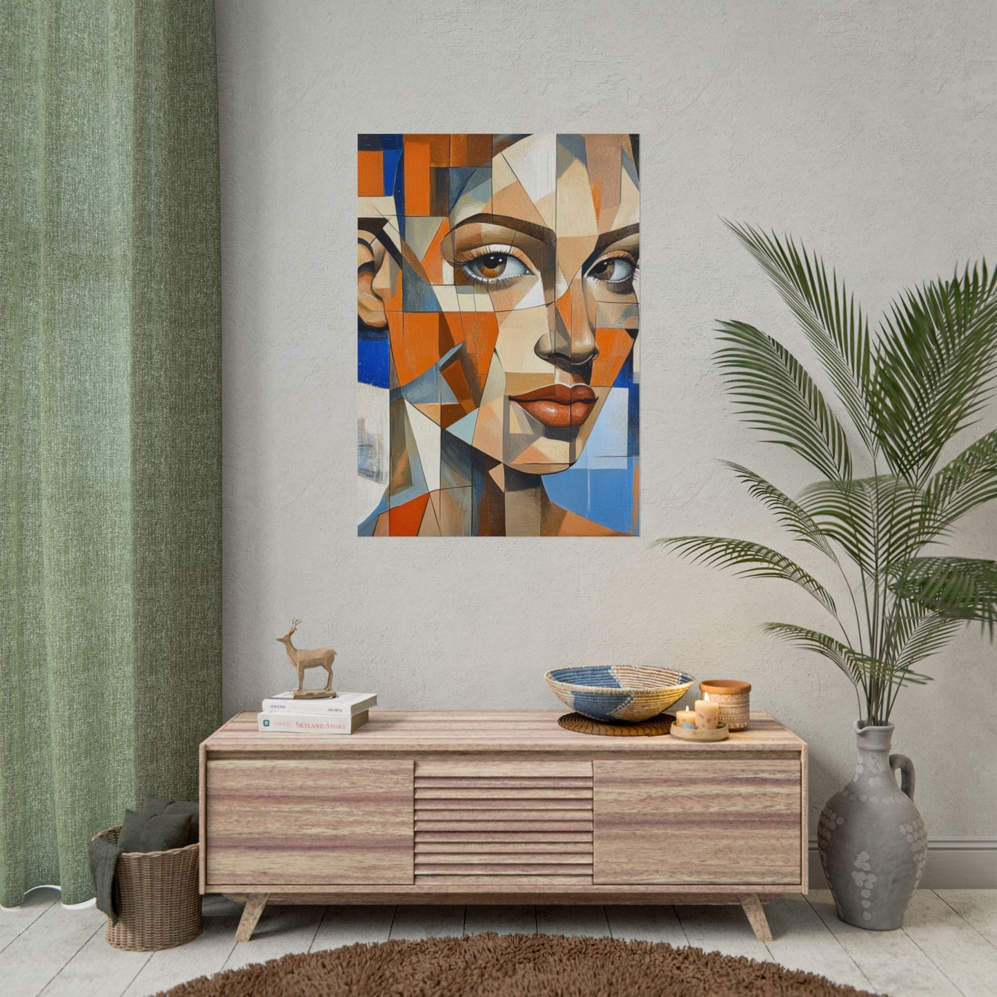 Geometric Harmony - Abstract Portrait Art Print