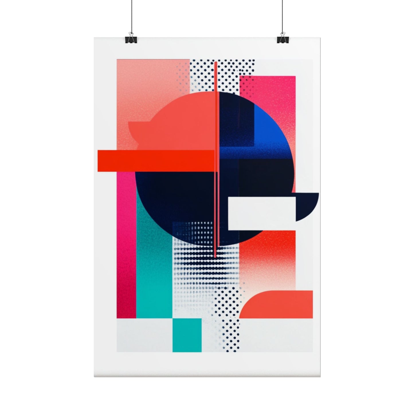 Modern Contrast - Abstract Geometric Art Print