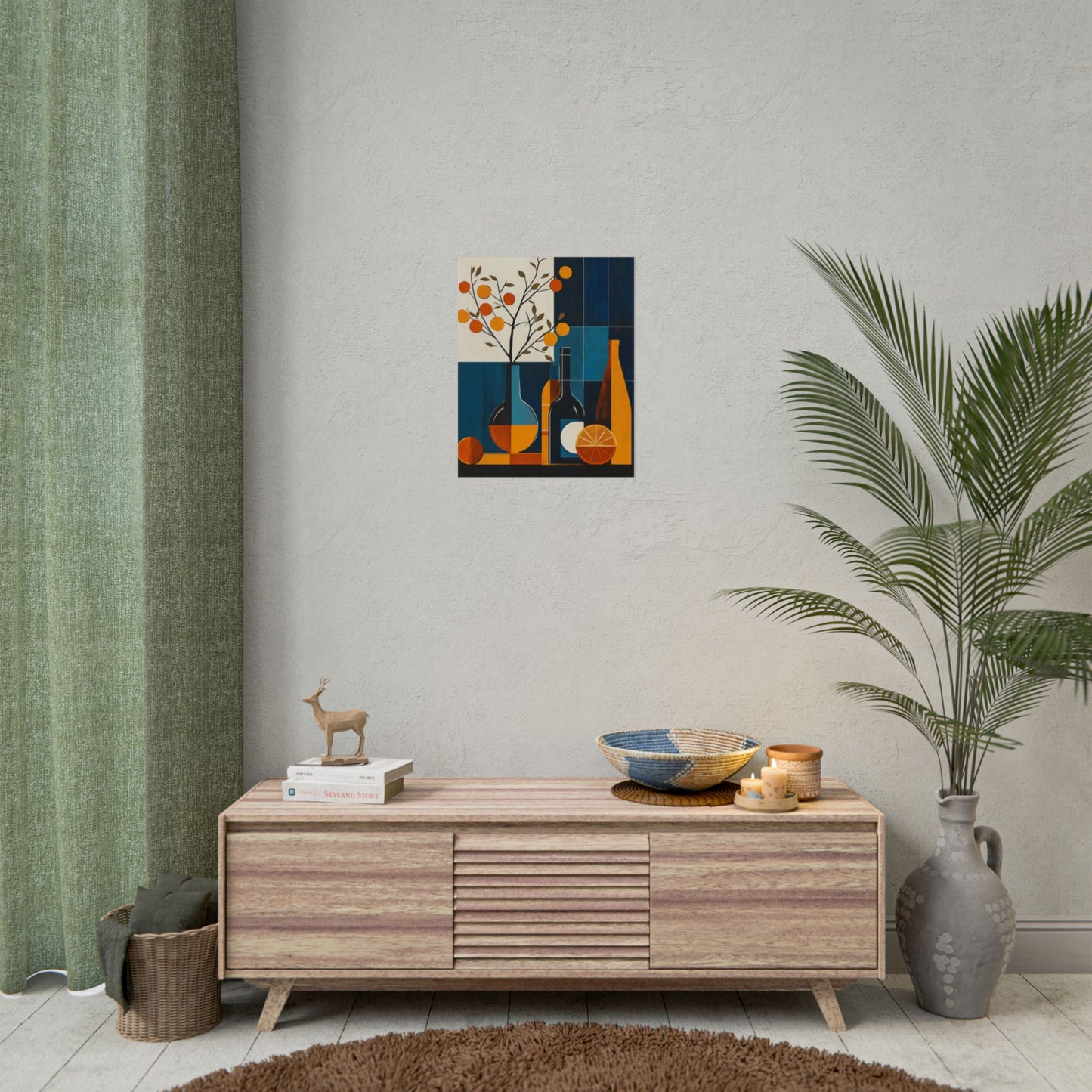 Mid-Century Modern Still Life - Abstract Geometric Art Print