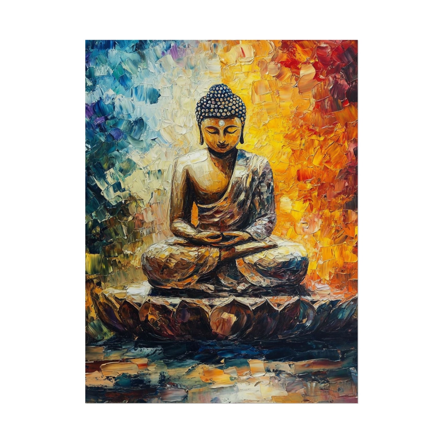 Radiant Buddha - Abstract Meditative Art Print