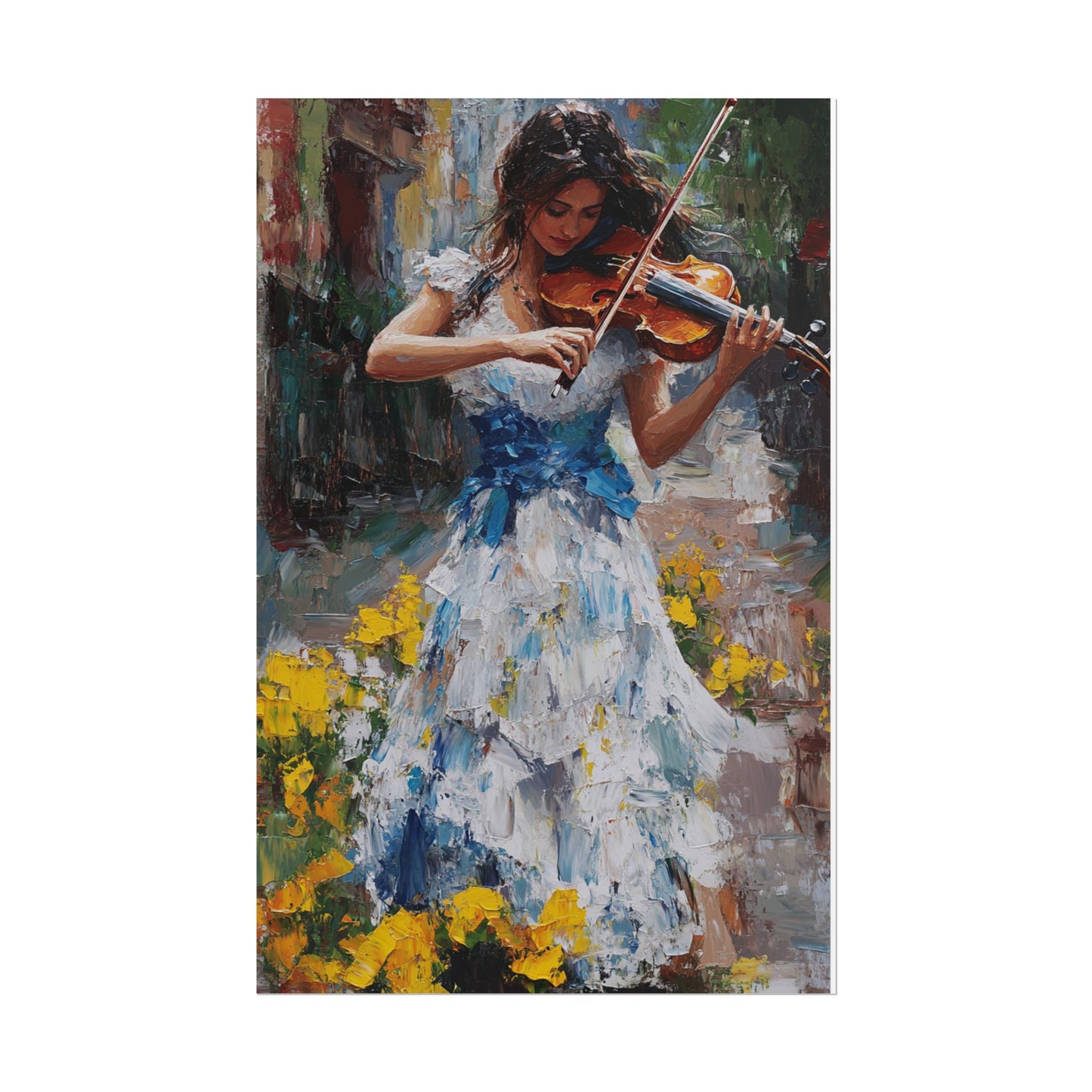 Melody in Motion - Impressionist Violinist Art Print