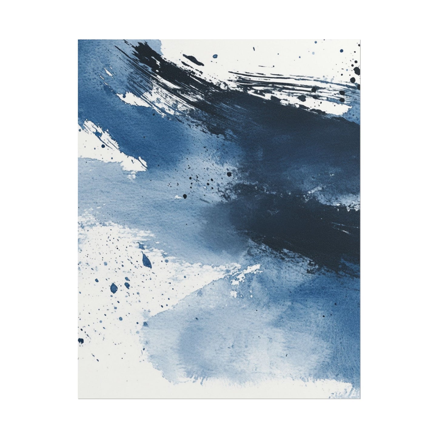 Midnight Blue - Abstract Watercolour Print