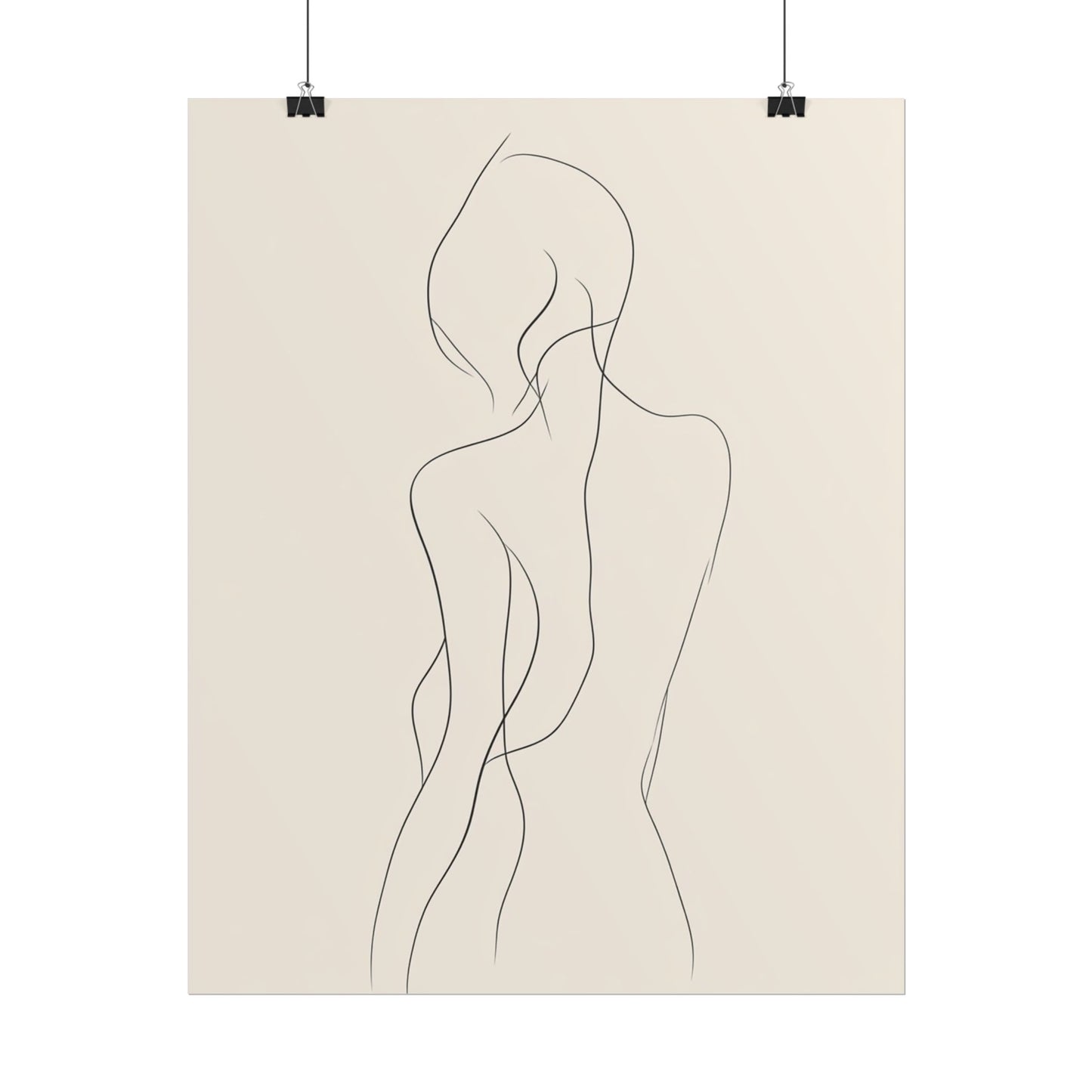 Elegant Minimalist Line Art of a Woman's Silhouette