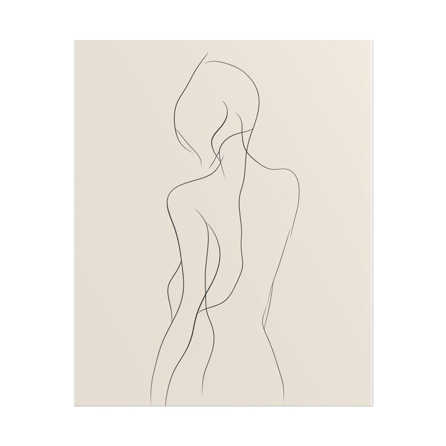 Elegant Minimalist Line Art of a Woman's Silhouette