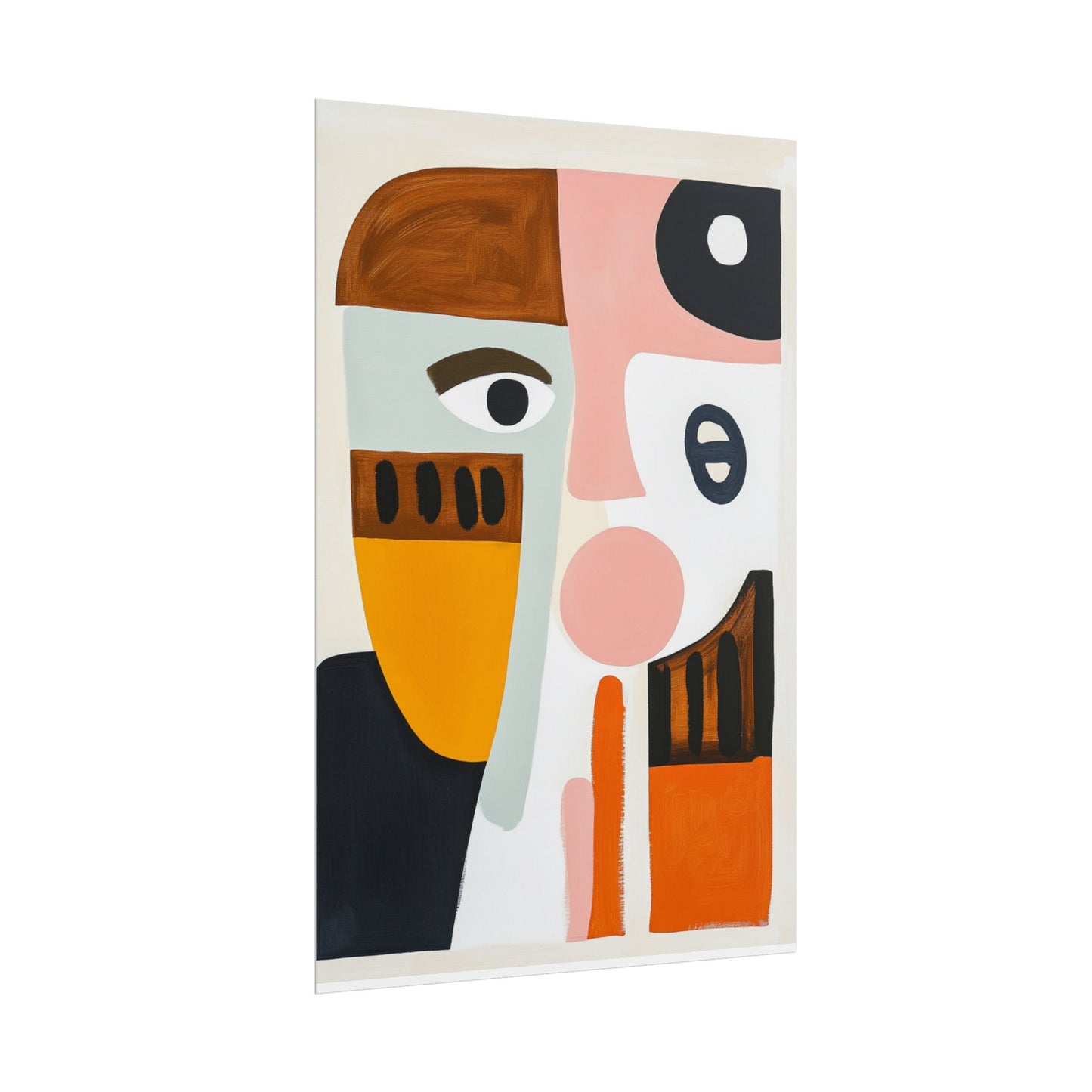 Modern Faces - Geometric Abstract Art Print