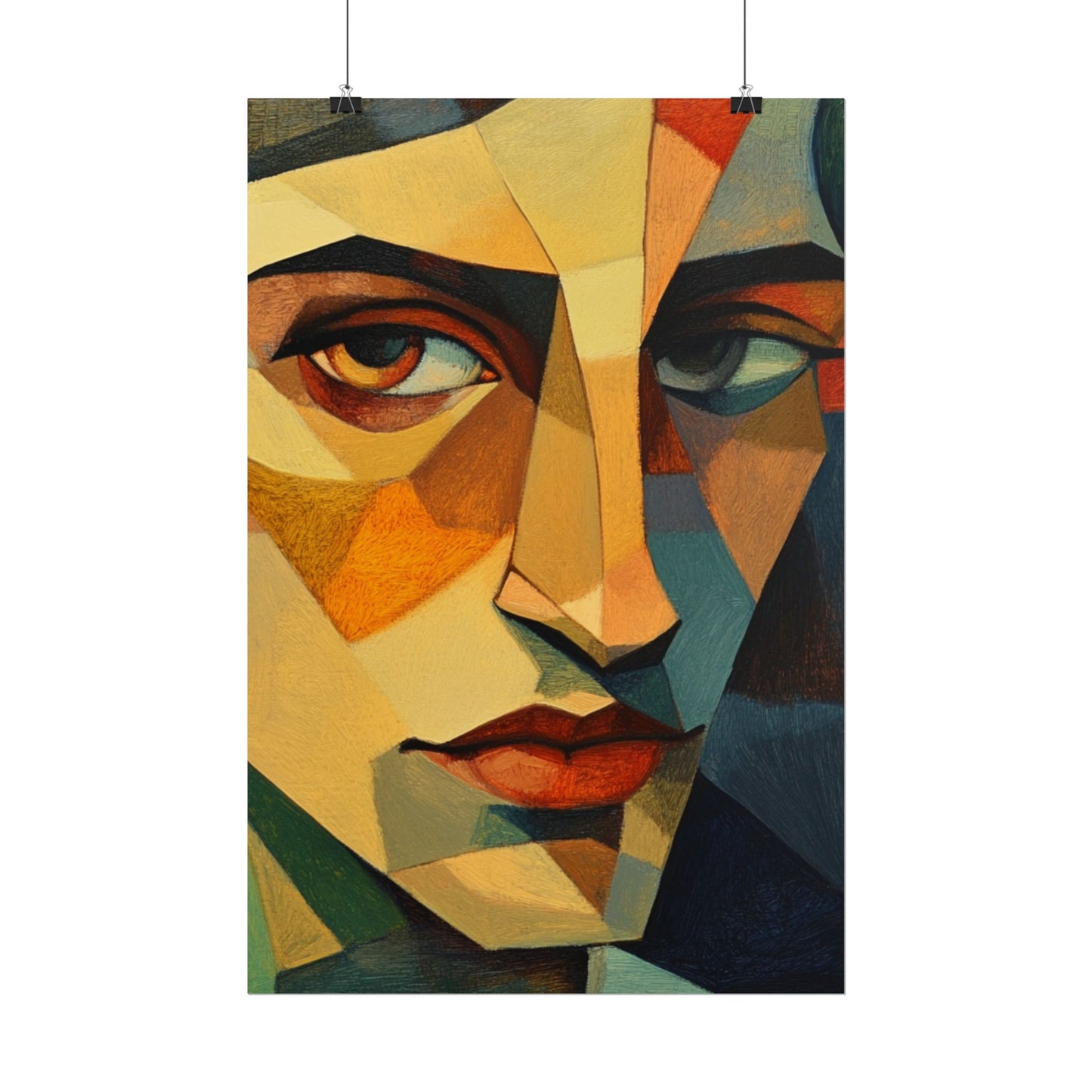 Angular Gaze - Abstract Geometric Portrait Art Print