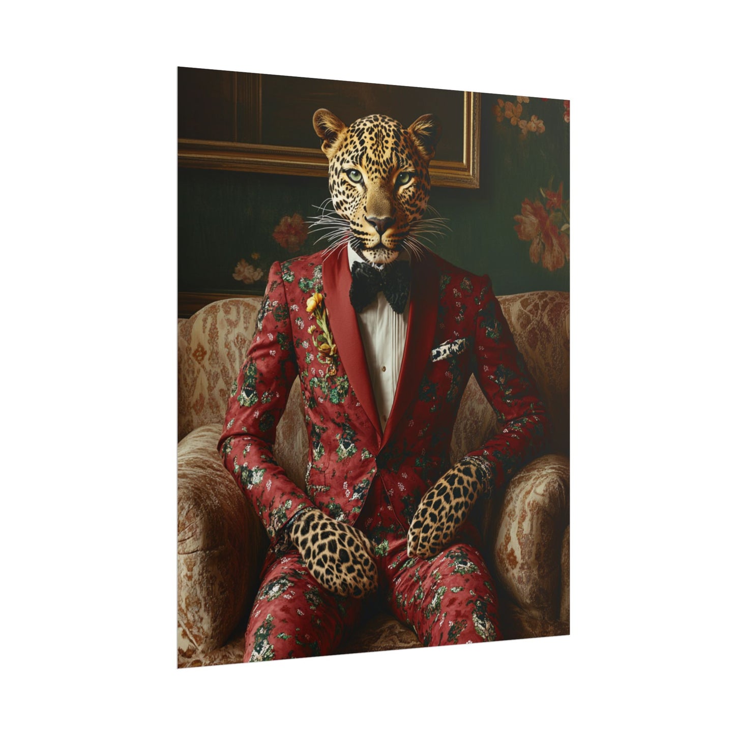 Dapper Leopard - Abstract Portrait of Elegance