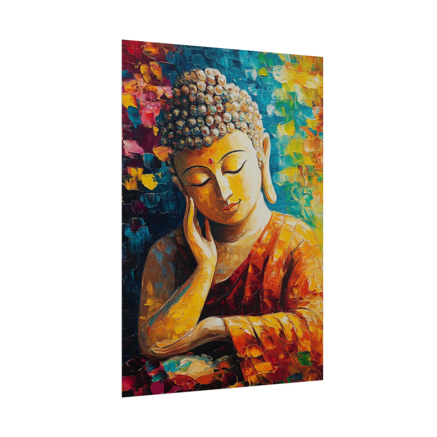 Meditative Buddha - Abstract Expressionism Art Print