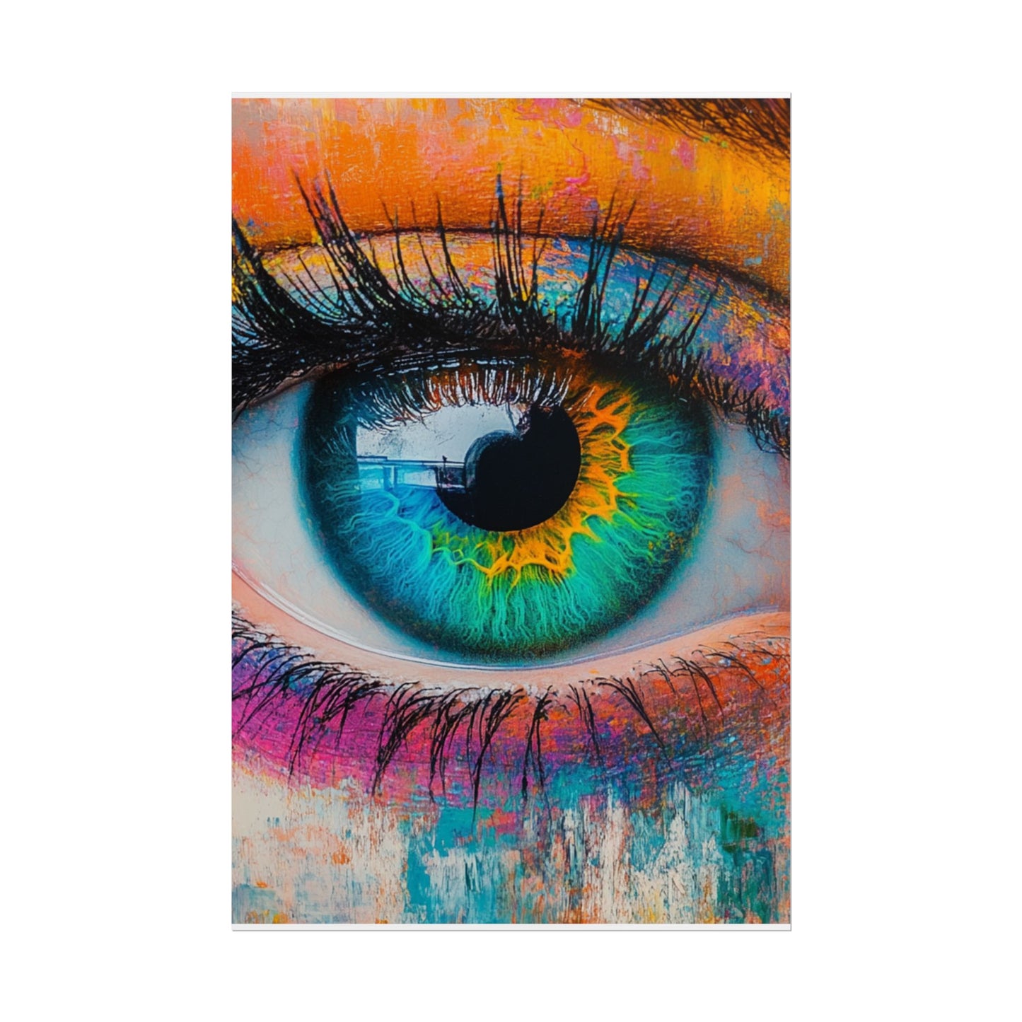 Vivid Gaze - Abstract Eye Art Print