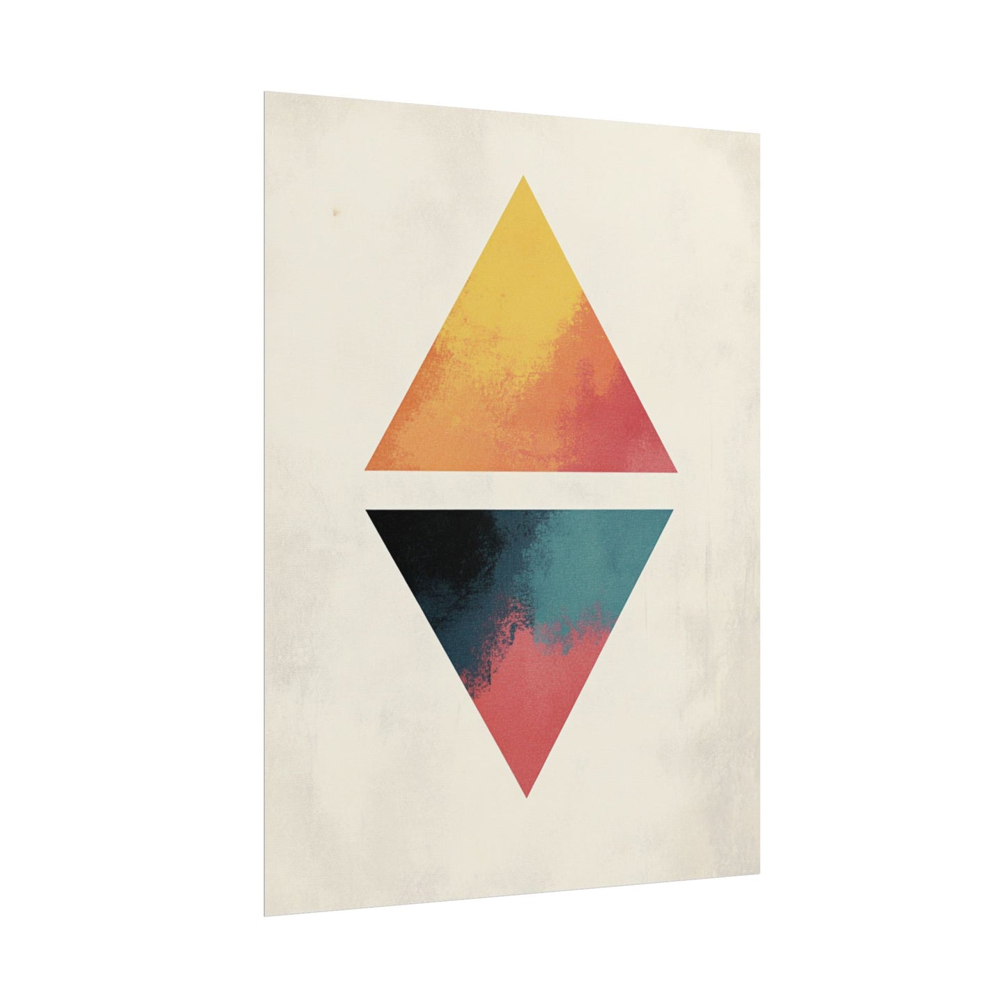 Dual Peaks - Geometric Abstract Art Print