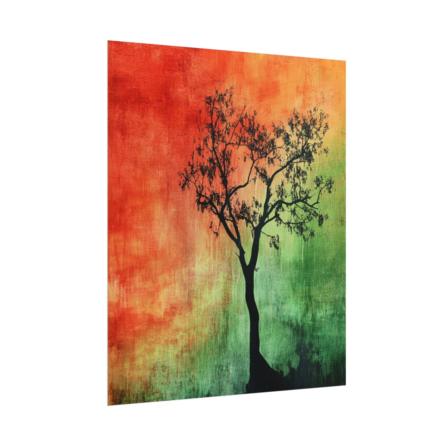 Autumnal Silhouette - Abstract Tree Art Print