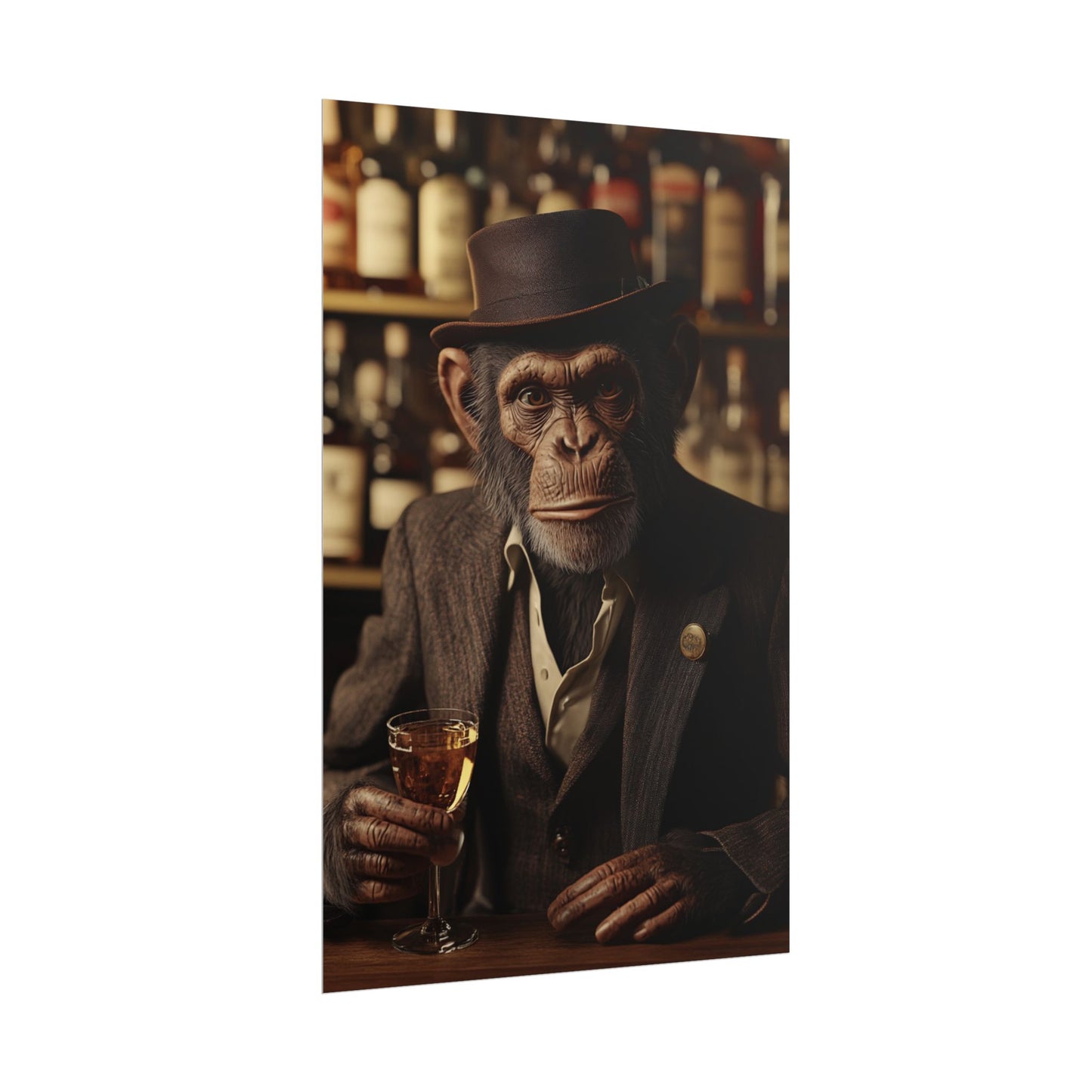 The Sophisticated Simian - Abstract Portrait of a Gentleman Chimpanzee