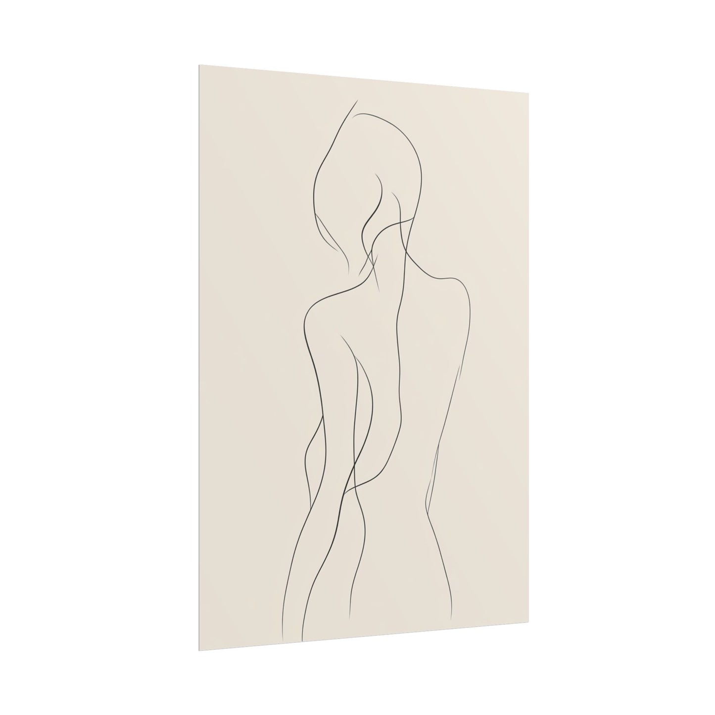 Elegant Minimalist Line Art of a Woman's Silhouette