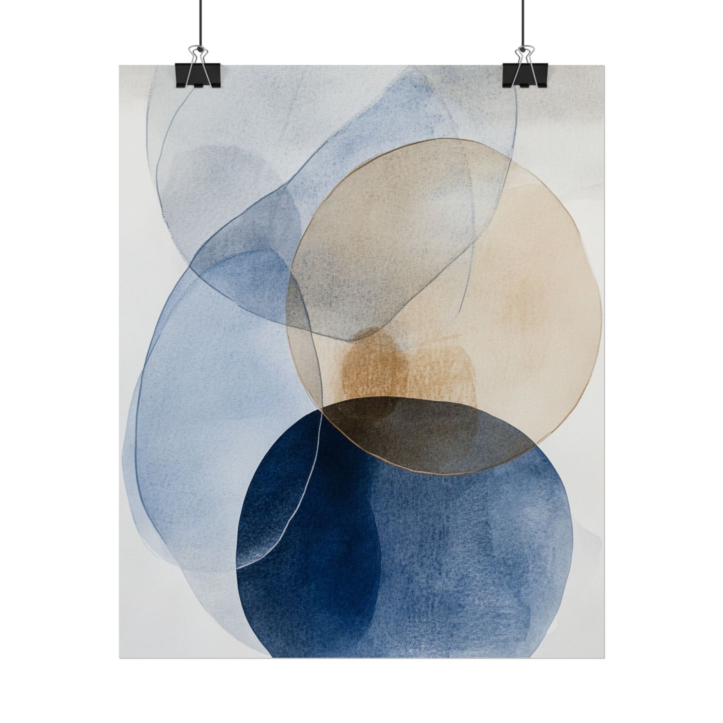 Harmony in Overlap - Abstract Watercolour Circles