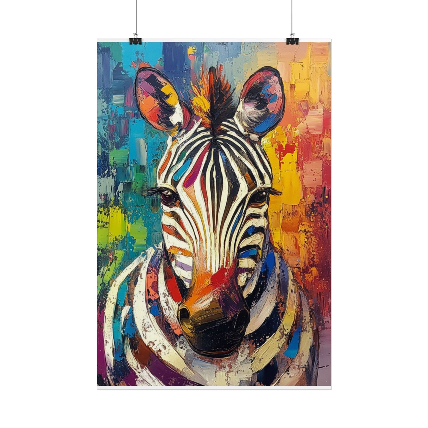 Colourful Zebra - Abstract Wildlife Art Print