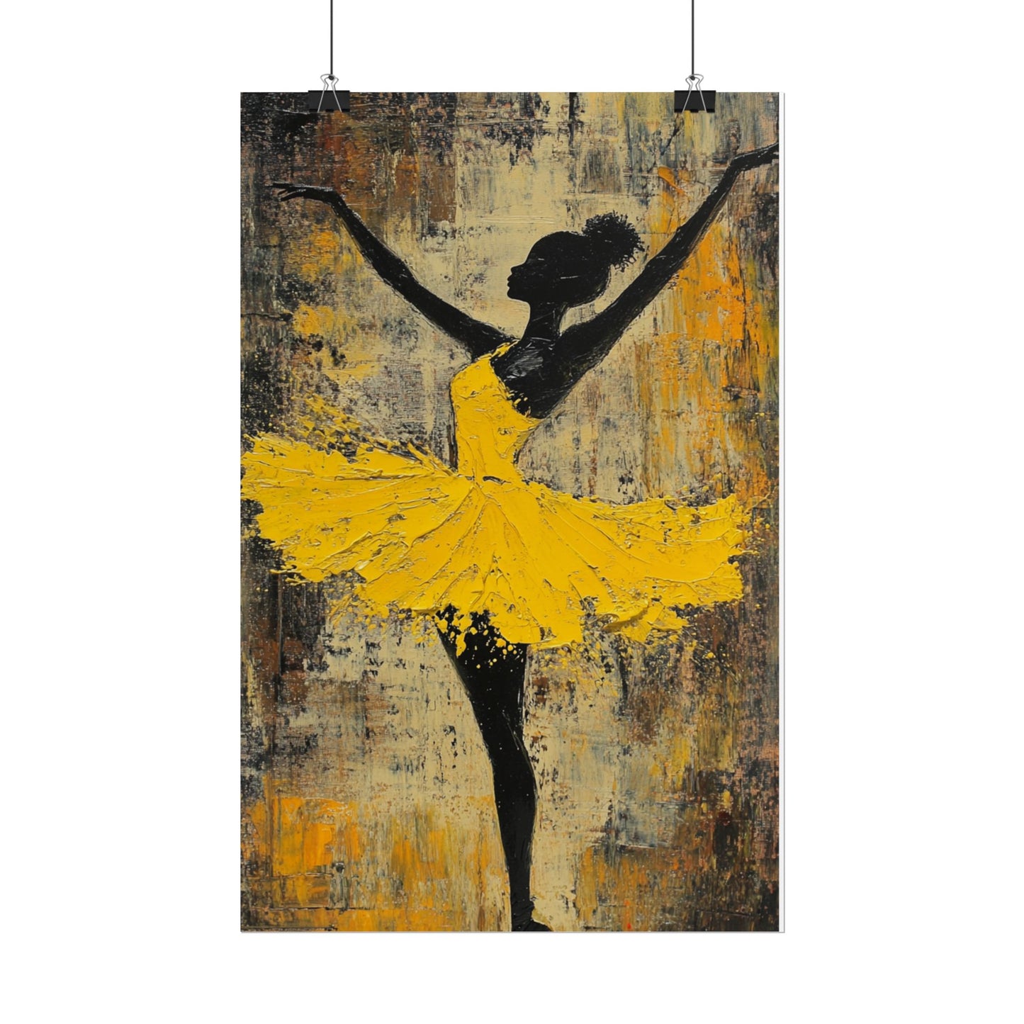 Grace in Motion - Abstract Ballet Dancer Art Print