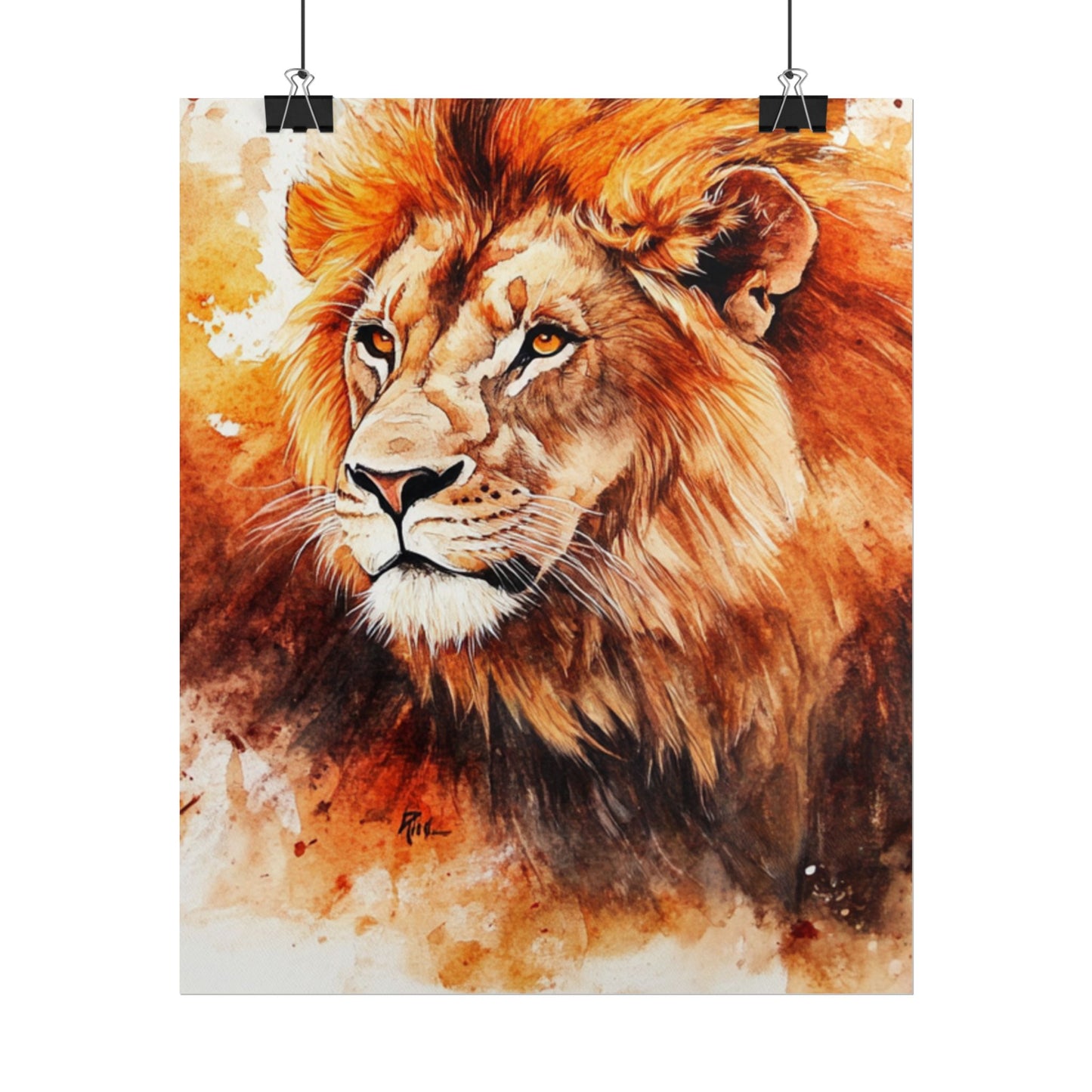 Fierce Elegance - Abstract Lion Art Print