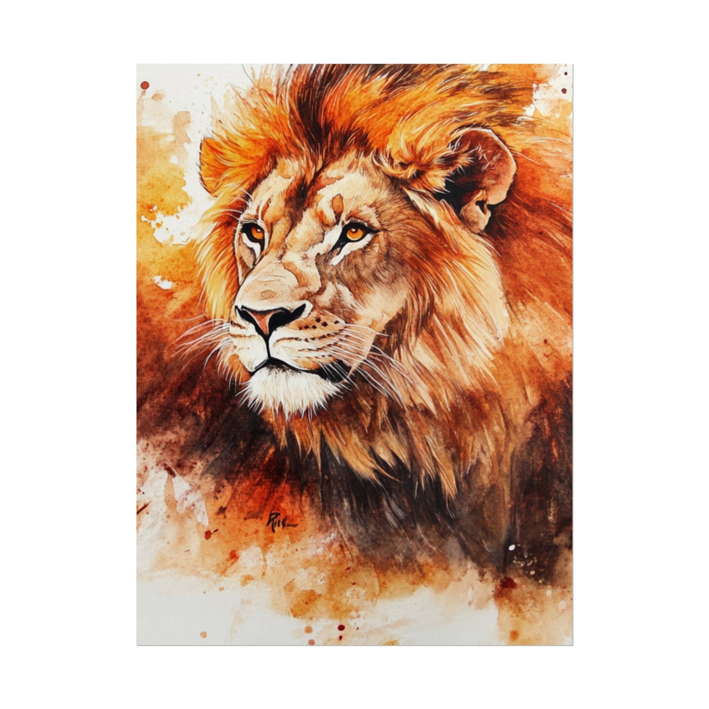 Fierce Elegance - Abstract Lion Art Print