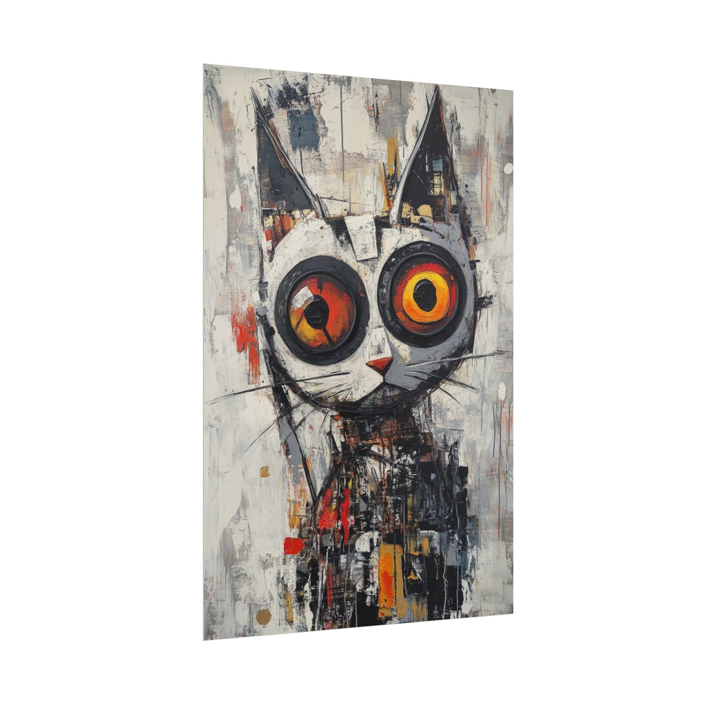 Whimsical Feline - Abstract Cat Art Print