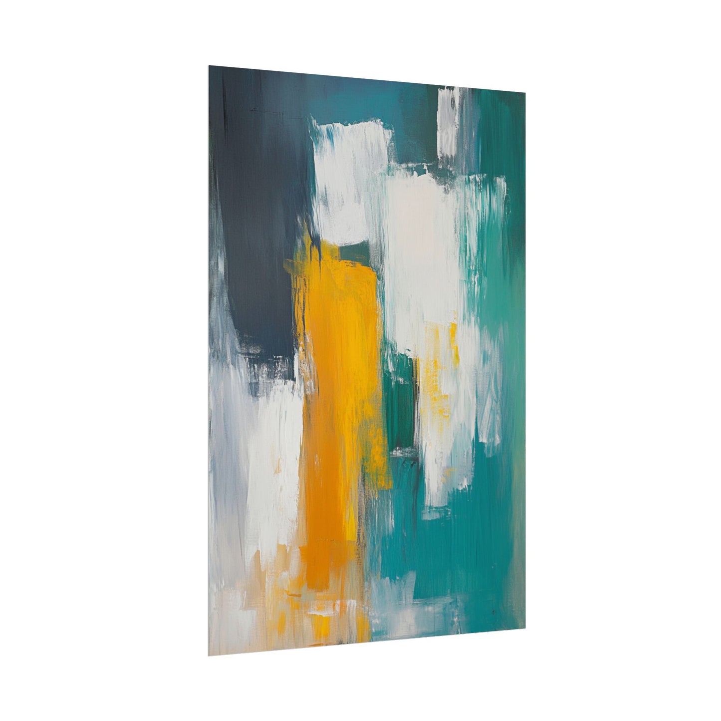 Vibrant Contrasts - Bold Abstract Expressionism Print