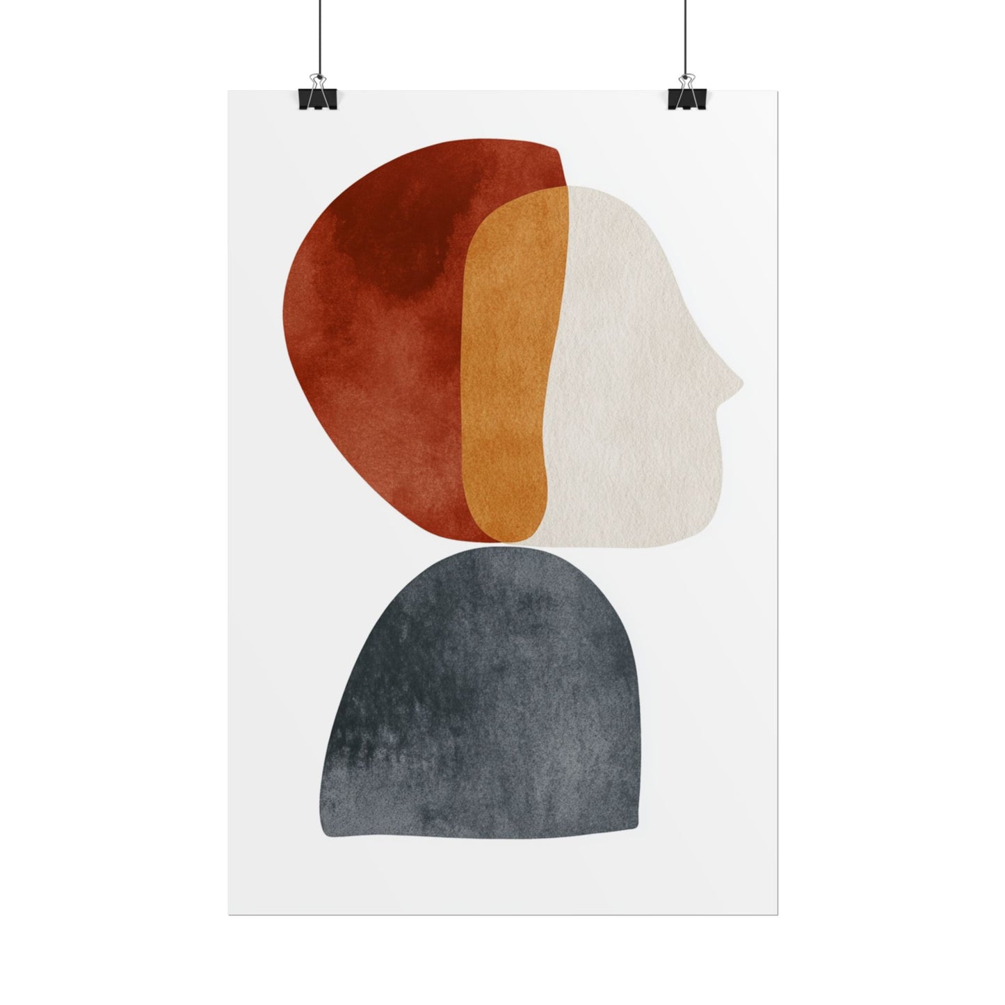 Layers of Thought - Abstract Profile Art Print