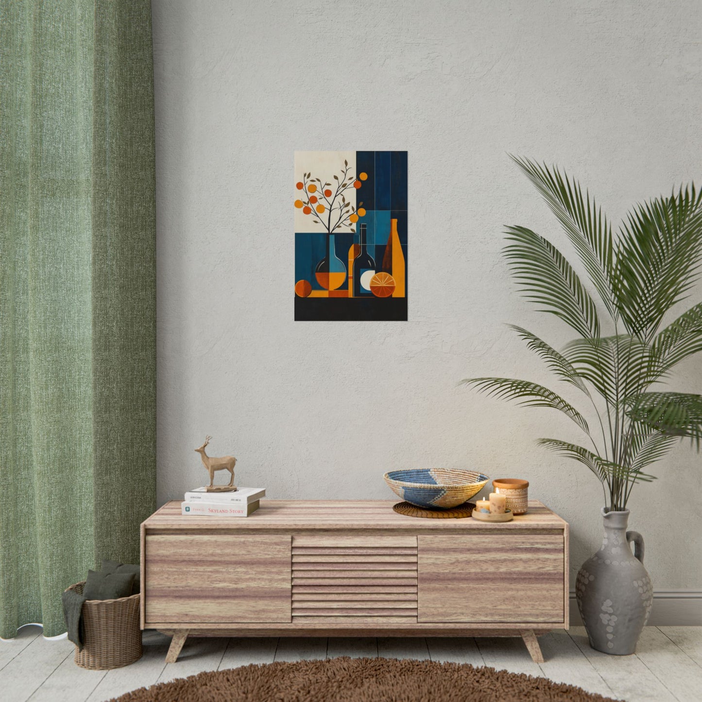 Mid-Century Modern Still Life - Abstract Geometric Art Print