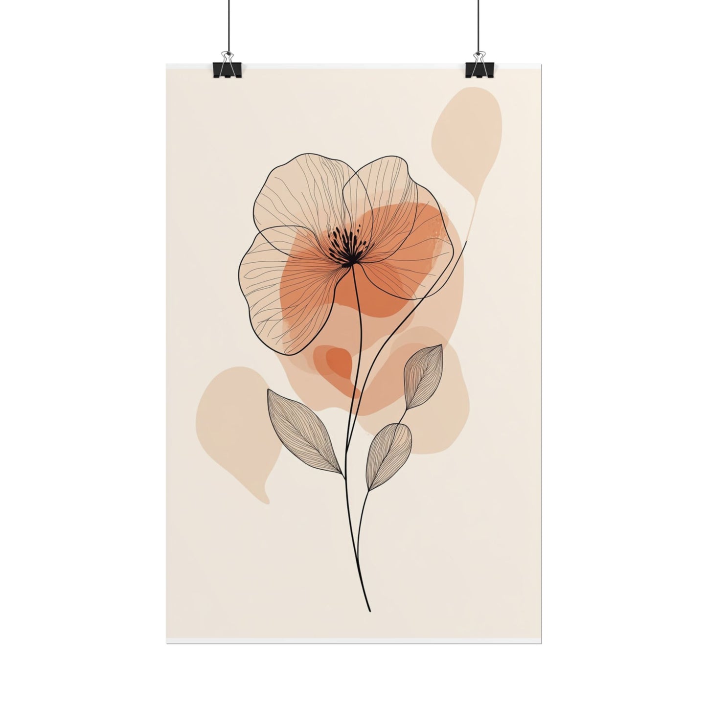 Elegant Bloom - Minimalist Floral Abstract Art