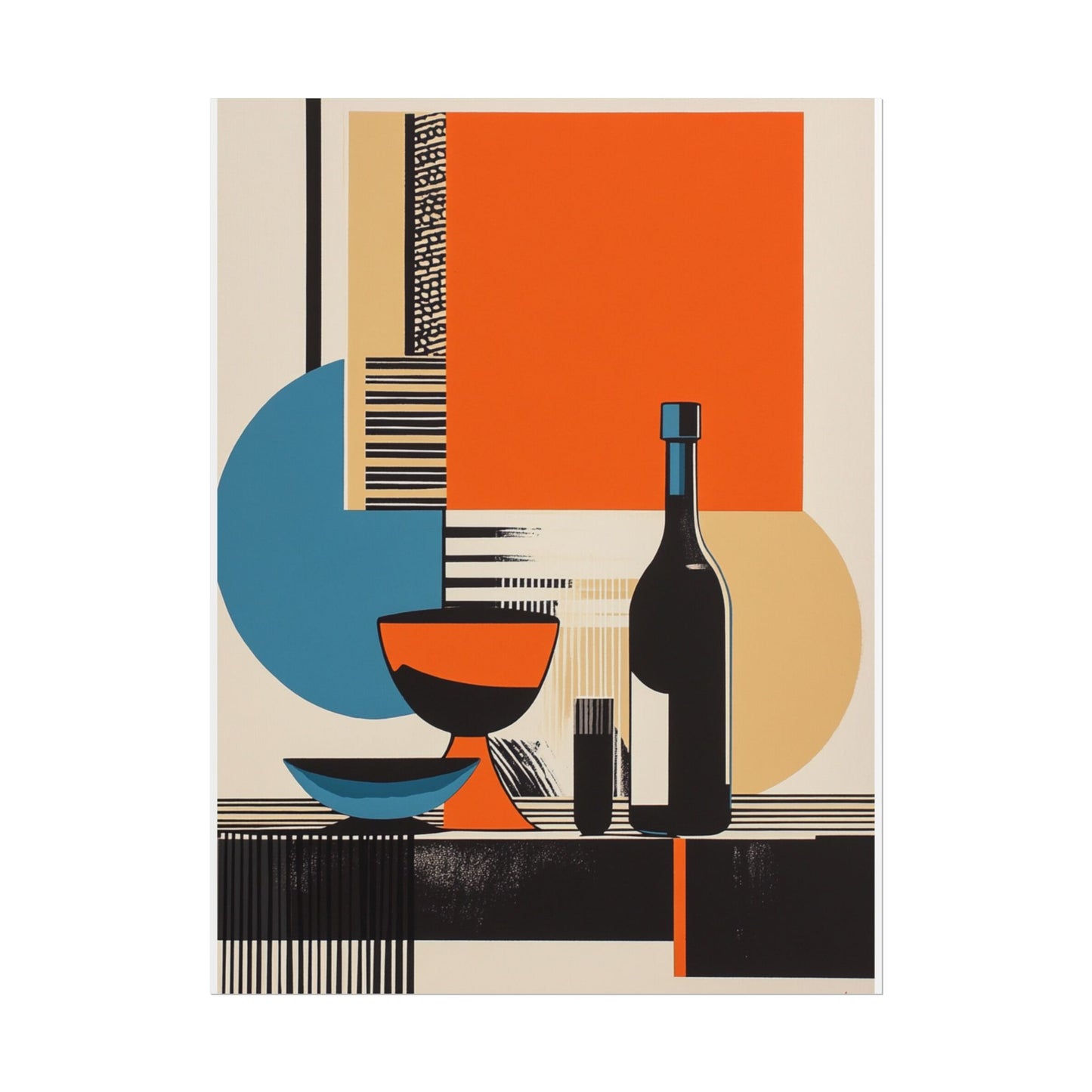 Modernist Still Life - Abstract Geometric Art Print