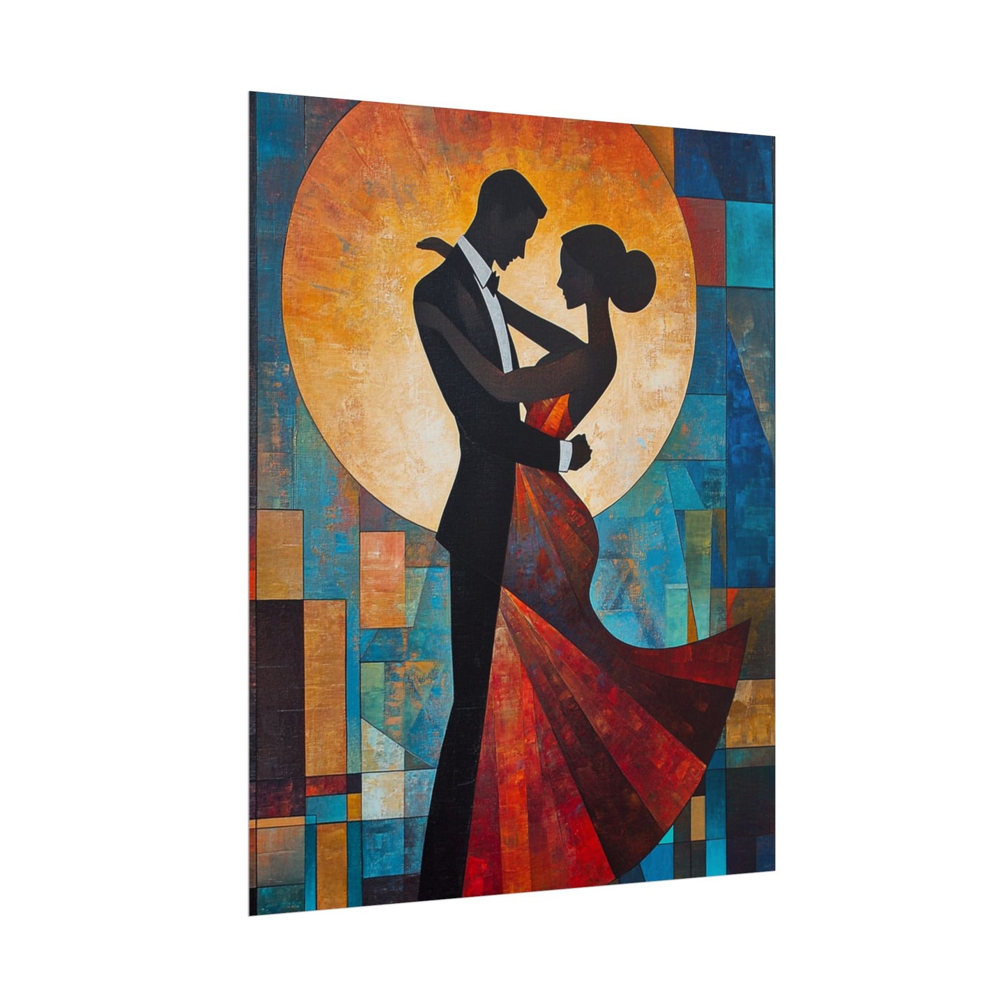 Moonlit Dance - Abstract Silhouette Art Print