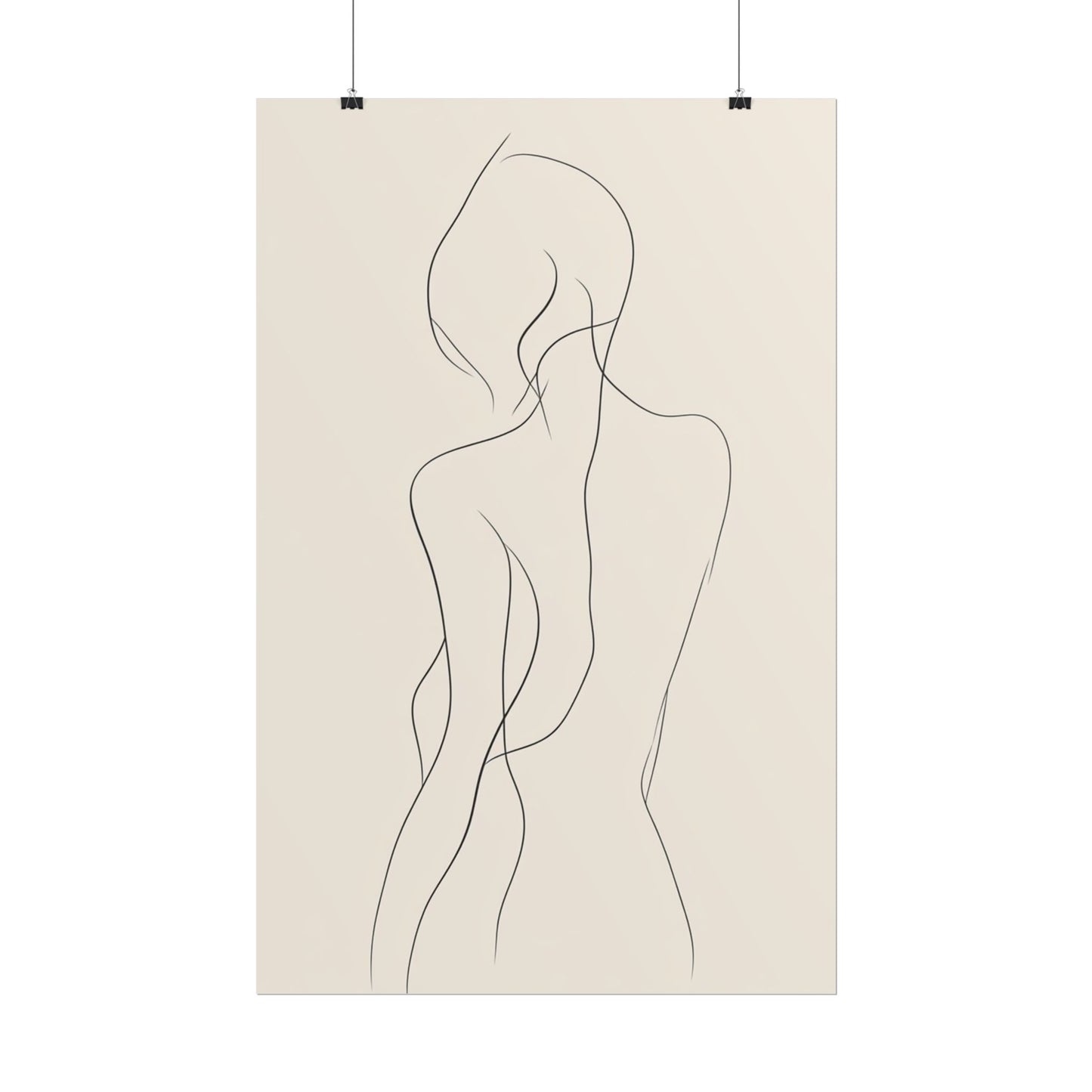 Elegant Minimalist Line Art of a Woman's Silhouette