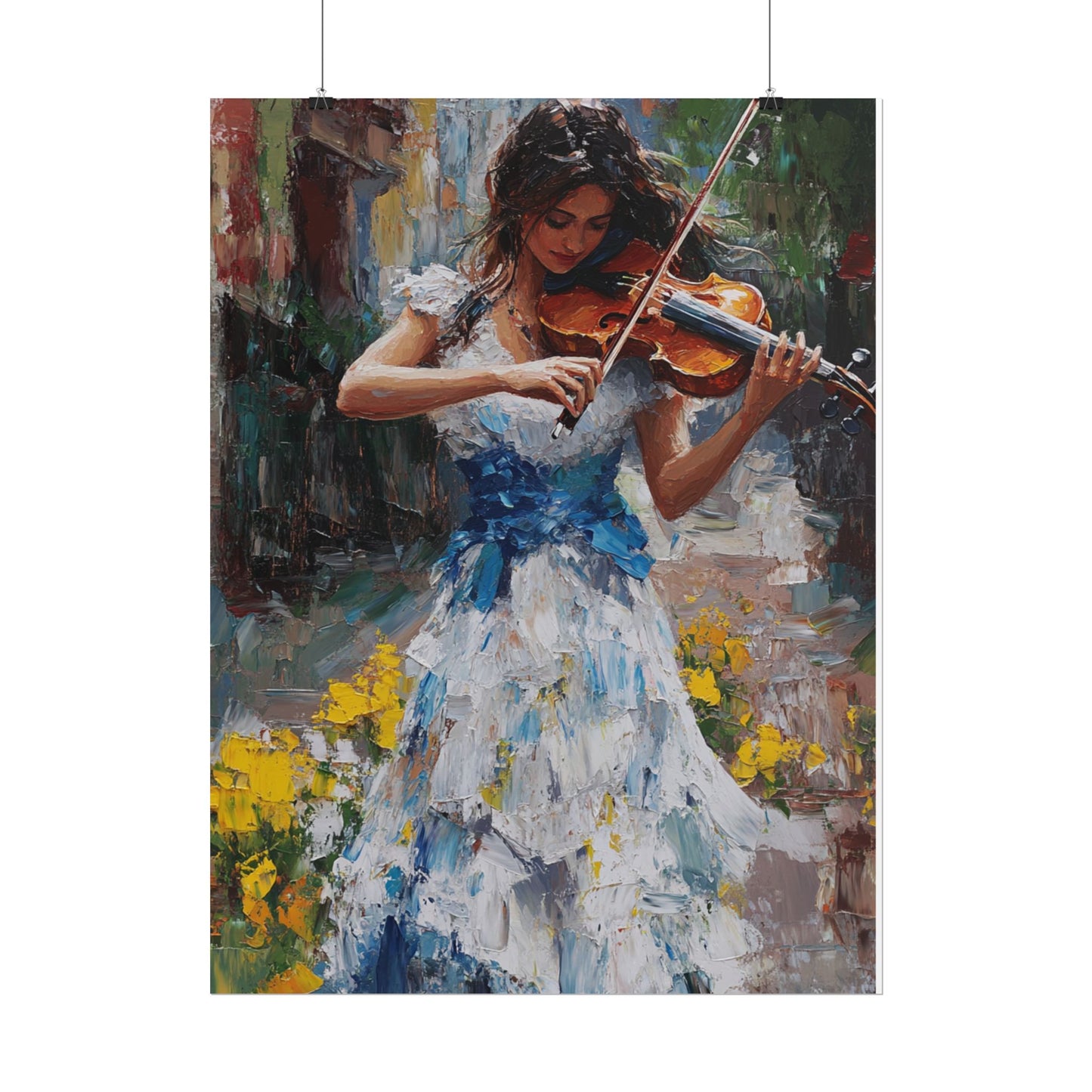 Melody in Motion - Impressionist Violinist Art Print