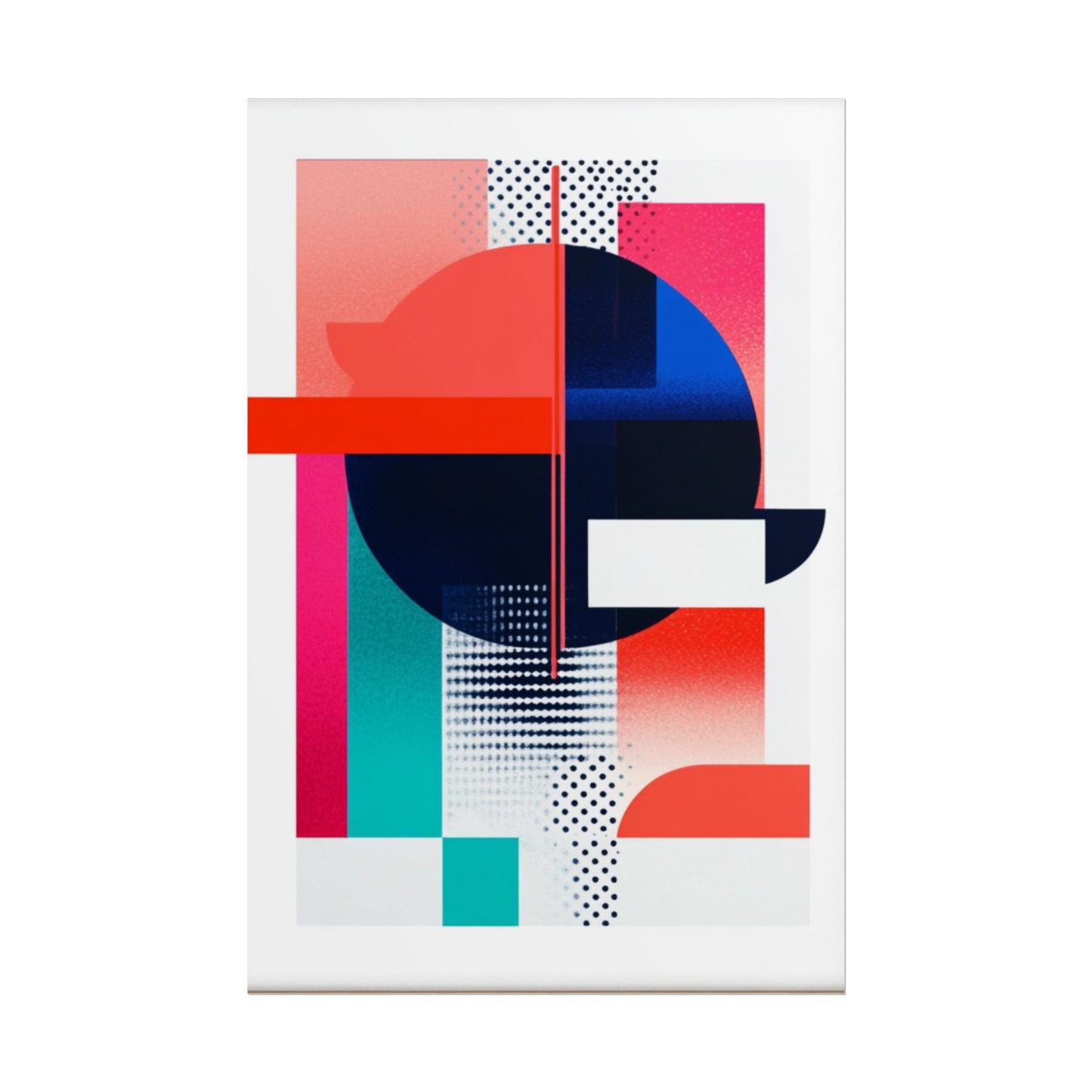 Modern Contrast - Abstract Geometric Art Print