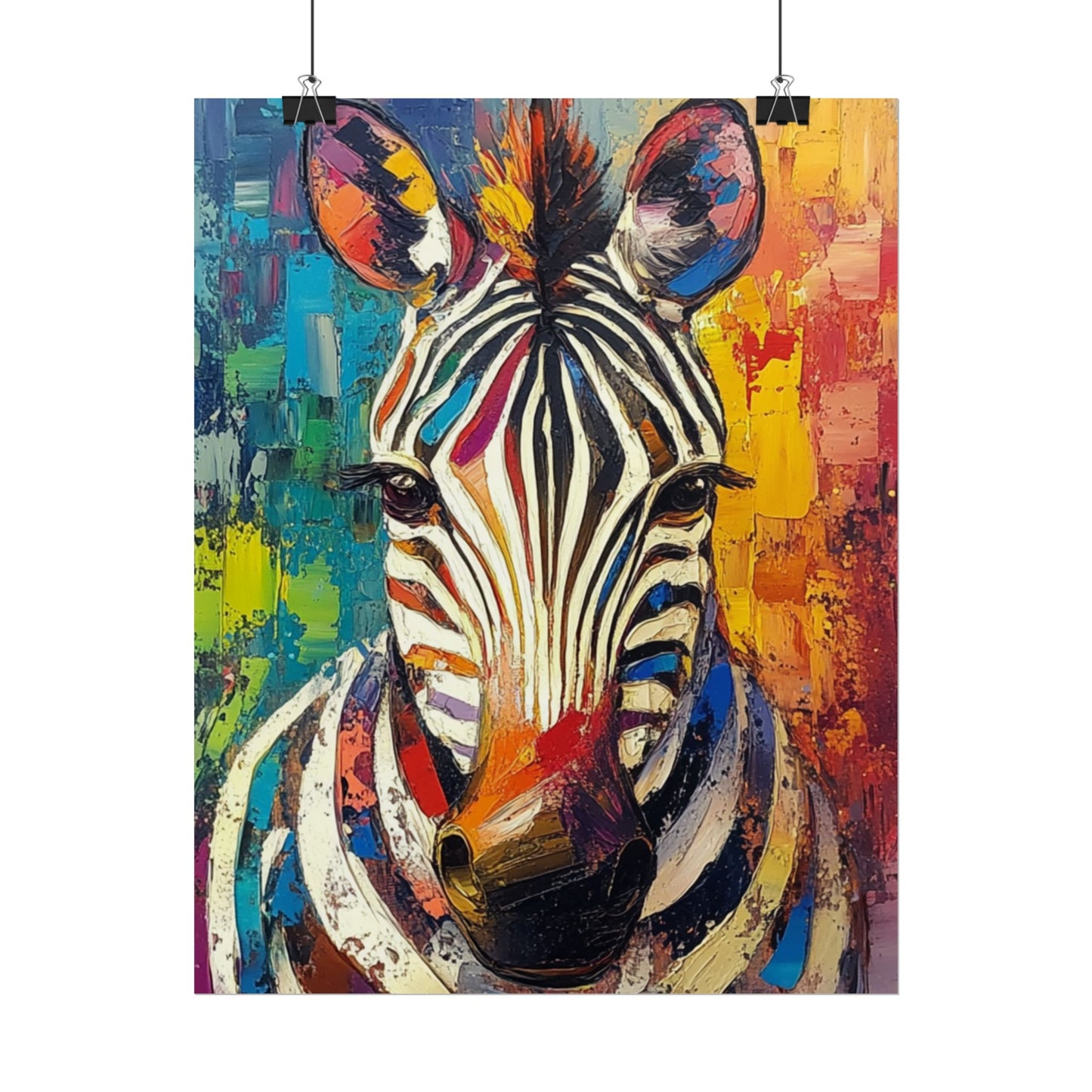 Colourful Zebra - Abstract Wildlife Art Print