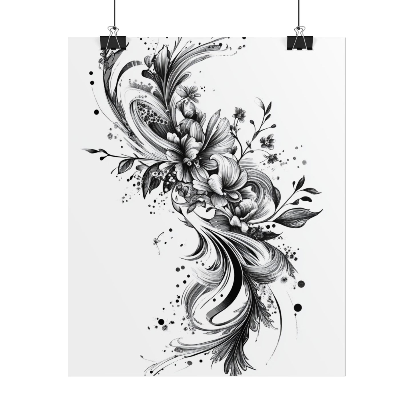 Floral Whirl - Abstract Botanical Art Print