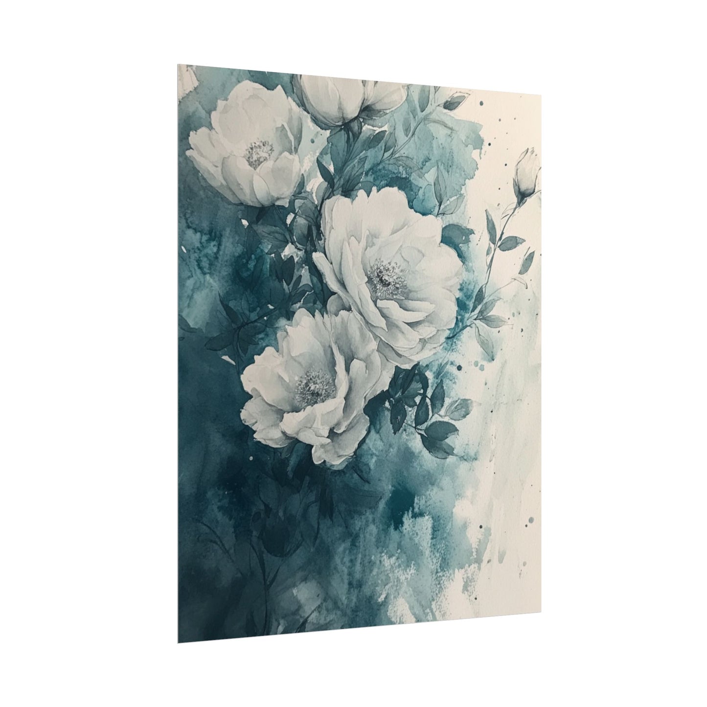 Serenity in Bloom - Abstract Floral Watercolour Art