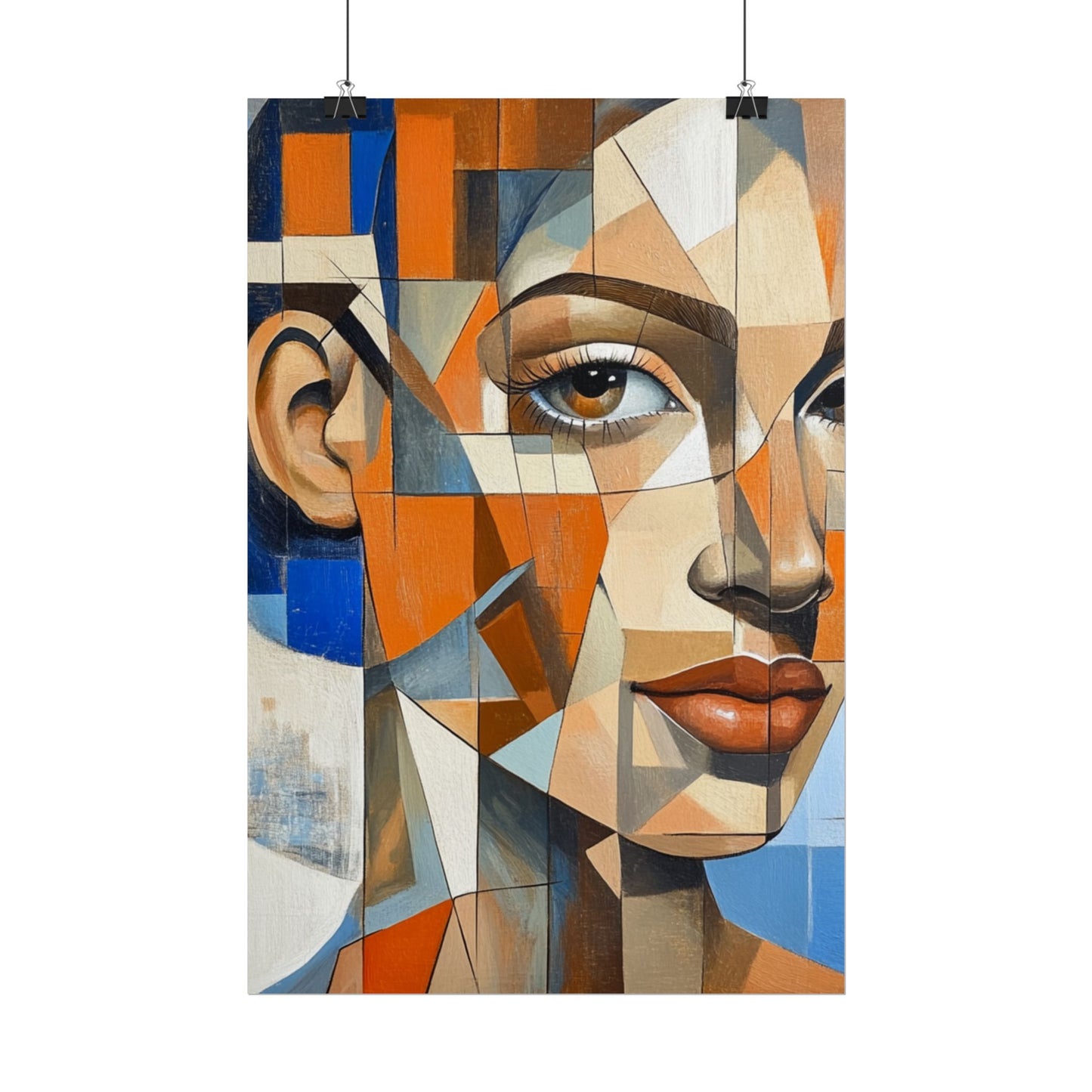 Geometric Harmony - Abstract Portrait Art Print