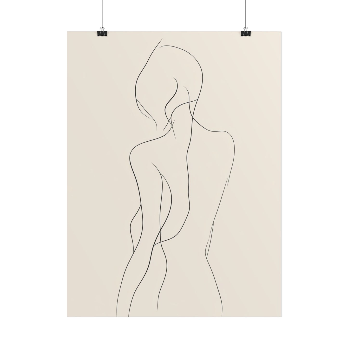 Elegant Minimalist Line Art of a Woman's Silhouette