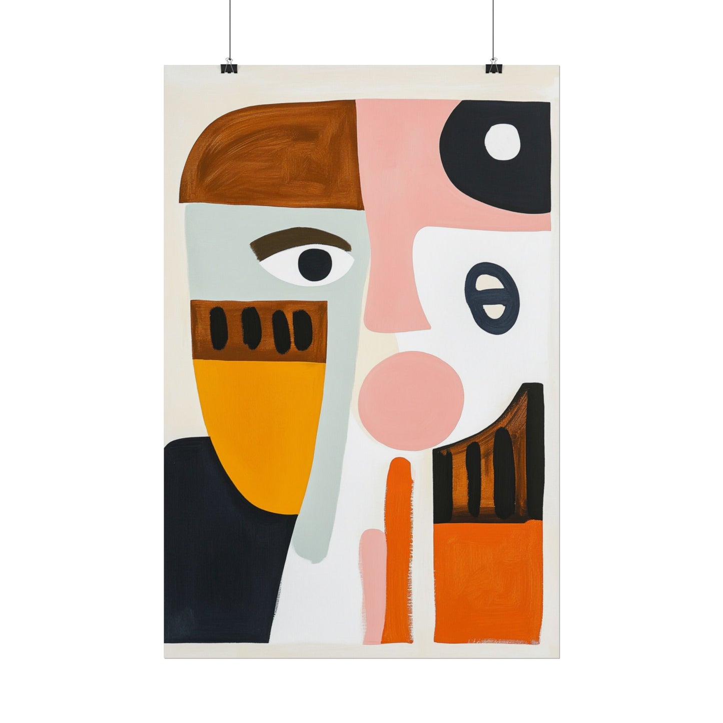 Modern Faces - Geometric Abstract Art Print