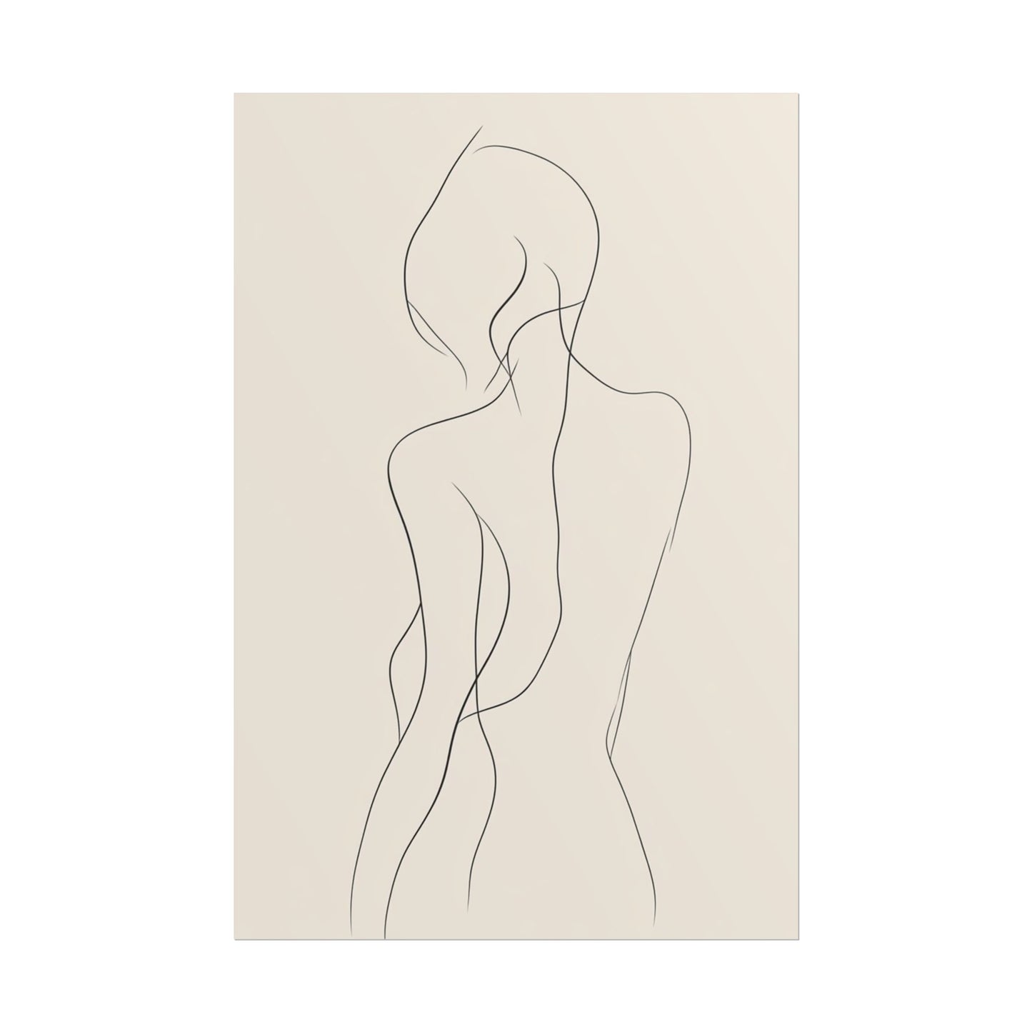 Elegant Minimalist Line Art of a Woman's Silhouette