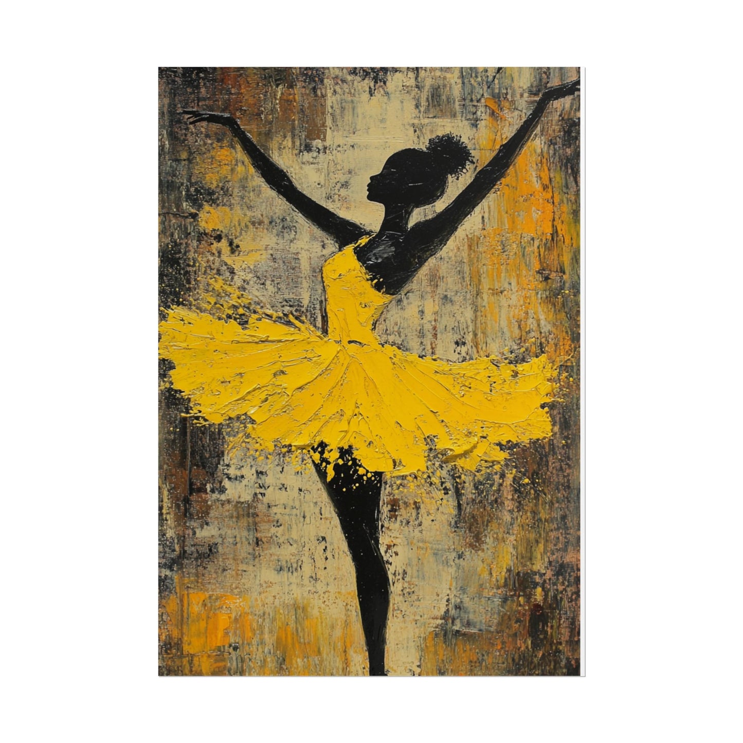 Grace in Motion - Abstract Ballet Dancer Art Print