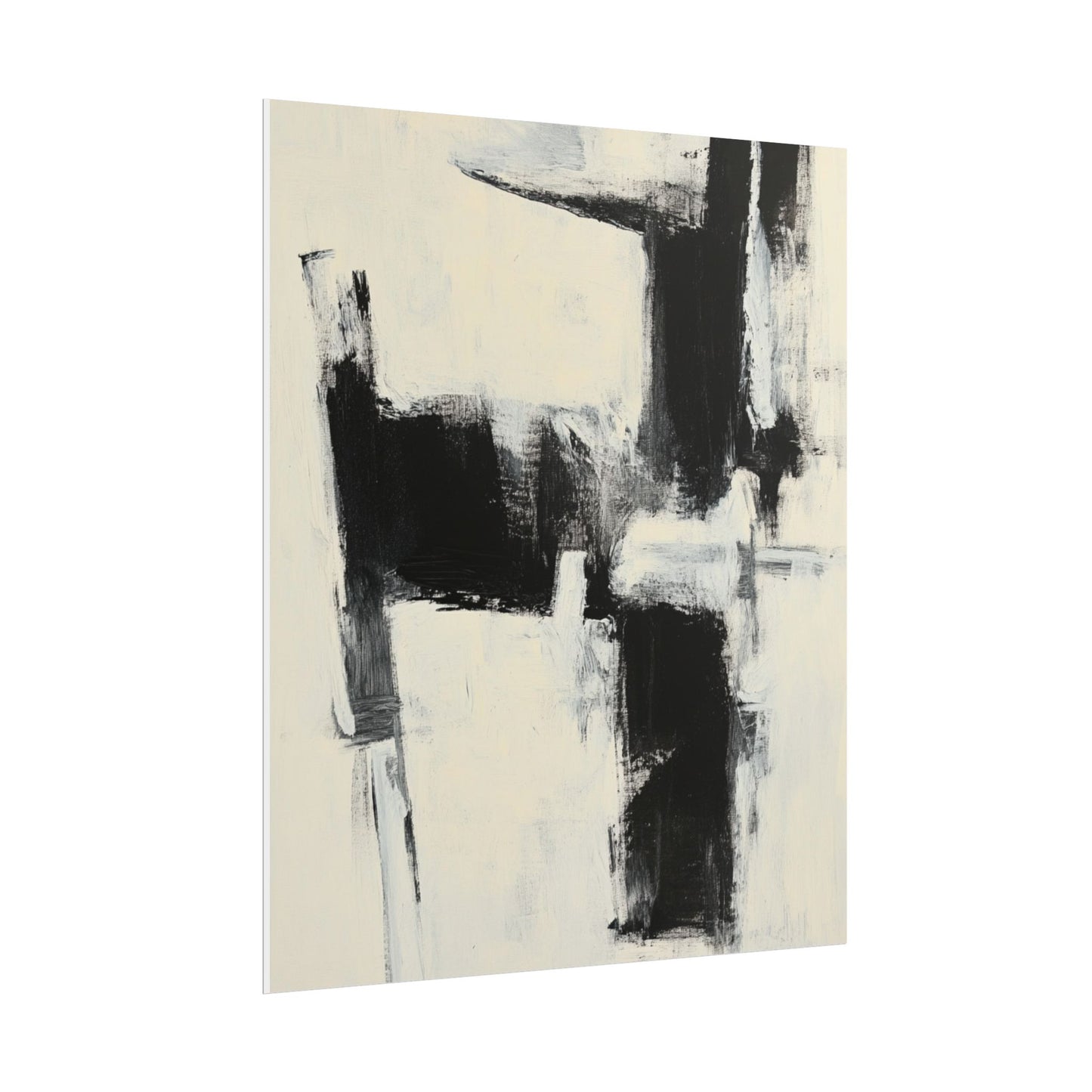 Monochrome Balance - Abstract Expressionist Art Print