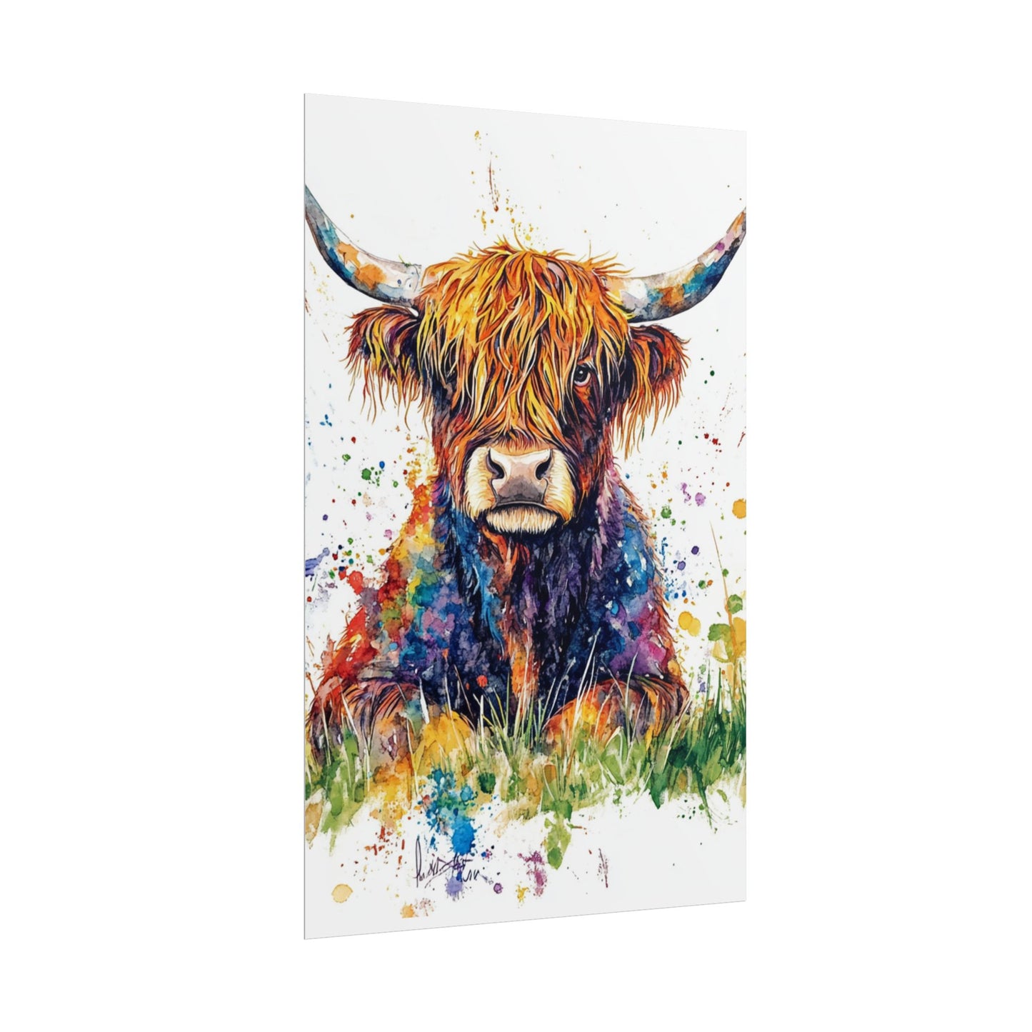 Highland Harmony - Abstract Highland Cow Art Print