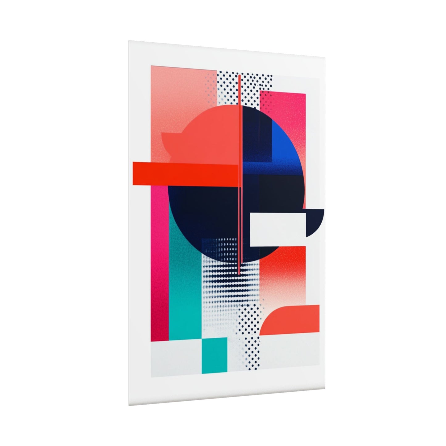 Modern Contrast - Abstract Geometric Art Print