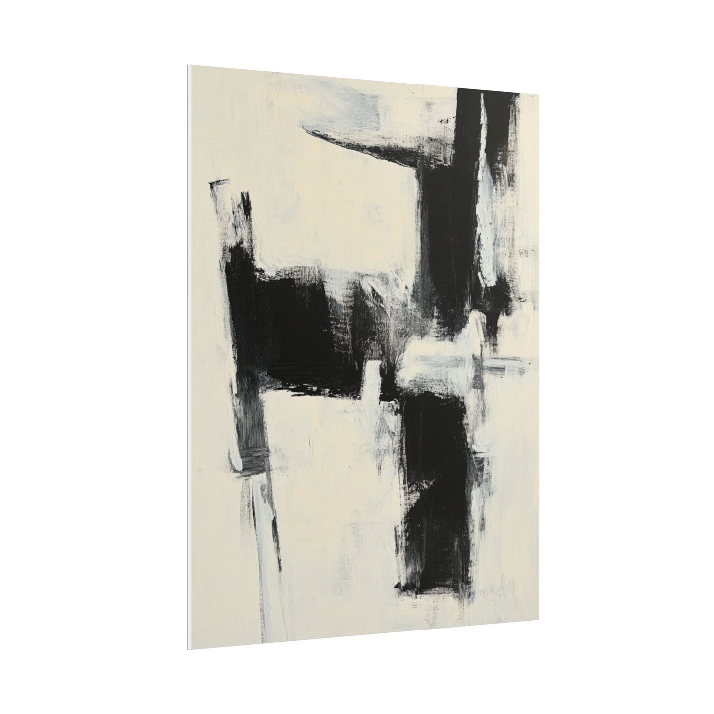 Monochrome Balance - Abstract Expressionist Art Print