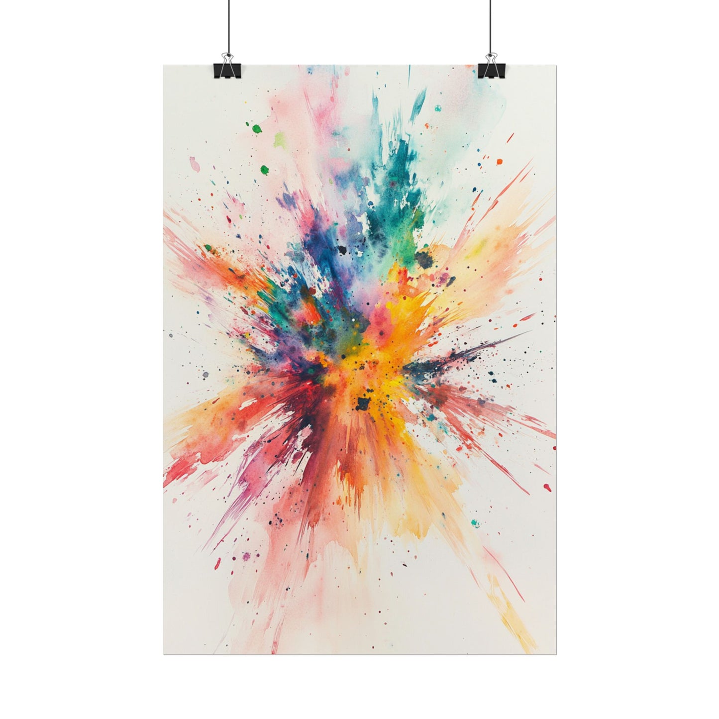 Explosion of Colour - Dynamic Abstract Watercolour Art