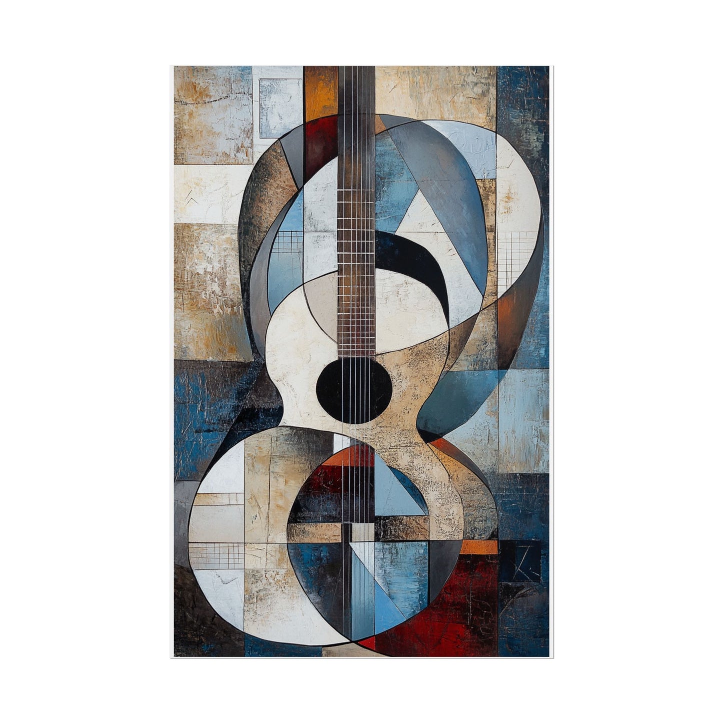 Melodic Abstraction - Geometric Guitar Art